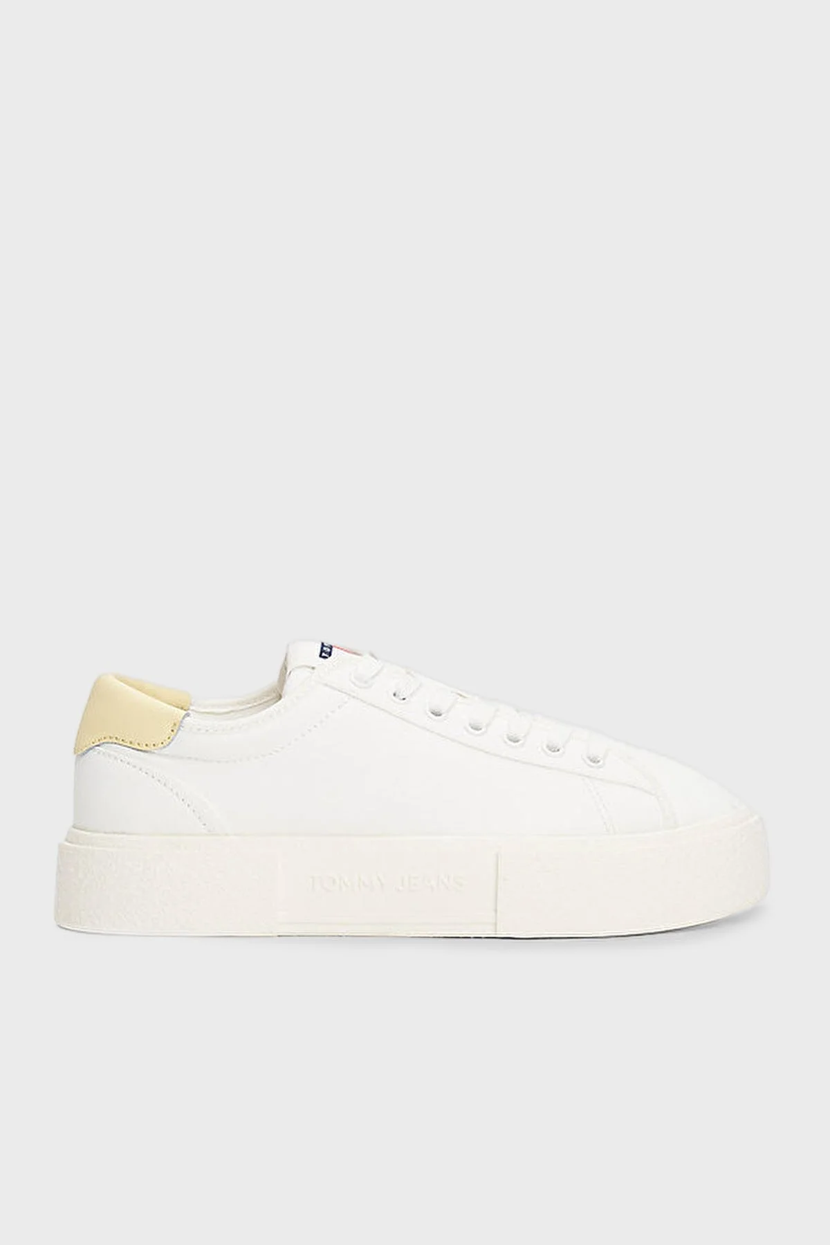 Tommy Jeans Platform Canvas Sneaker Kadın Ayakkabı EN0EN02792 YBL BEYAZ - 1