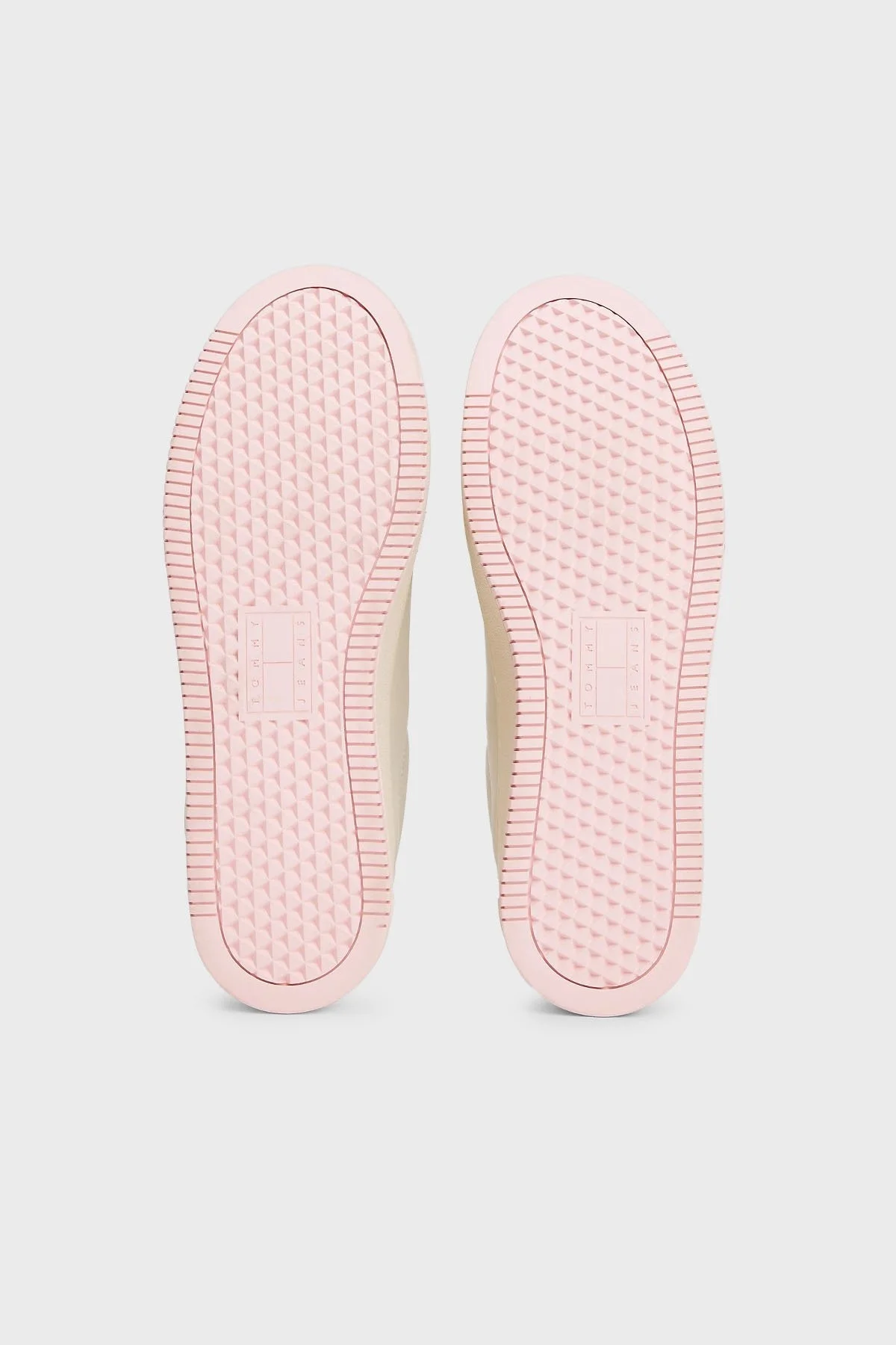Tommy Jeans Platform Deri Sneaker Bayan Ayakkabı EN0EN02518 TIO KREM-PEMBE - 12