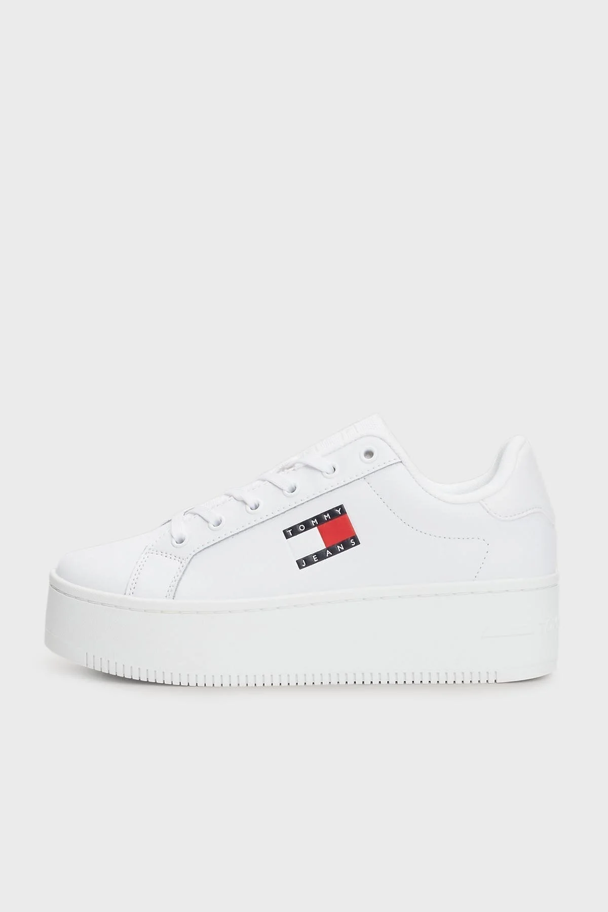 Tommy Jeans Platform Deri Sneaker Bayan Ayakkabı EN0EN02518 YBS BEYAZ - 7