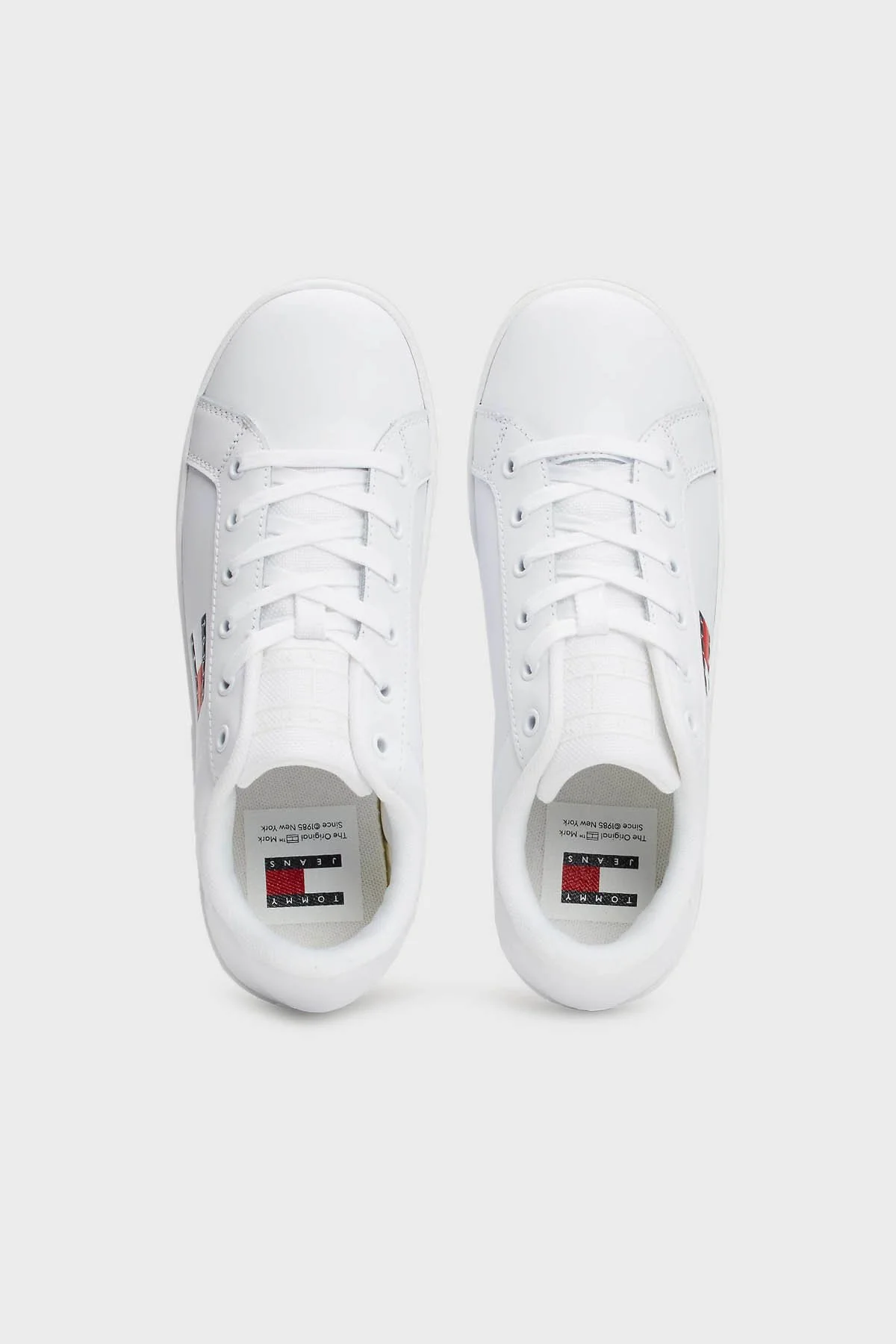Tommy Jeans Platform Deri Sneaker Kadın Ayakkabı EN0EN02518 YBS BEYAZ - 4