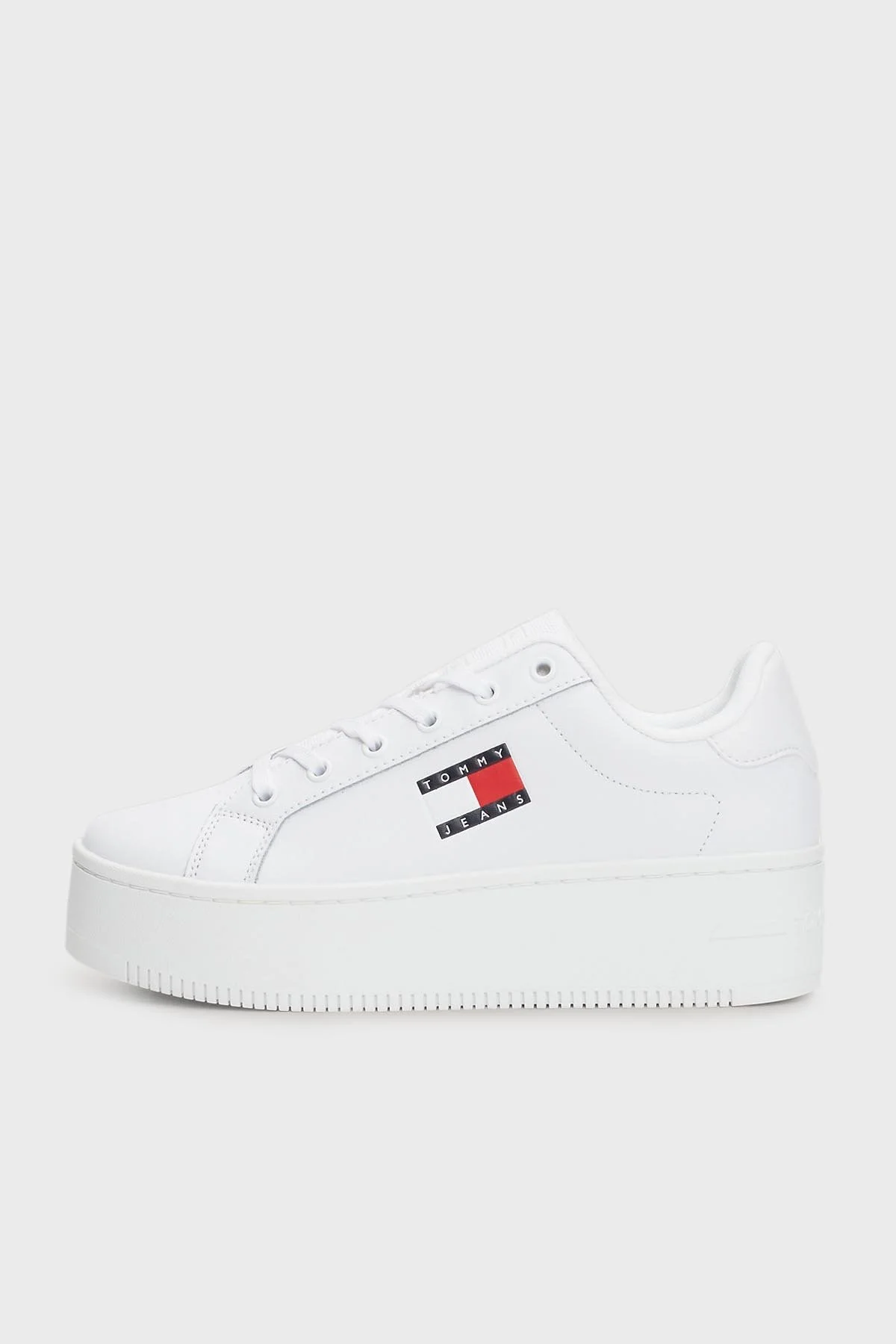 Tommy Jeans Platform Deri Sneaker Kadın Ayakkabı EN0EN02518 YBS BEYAZ - 7