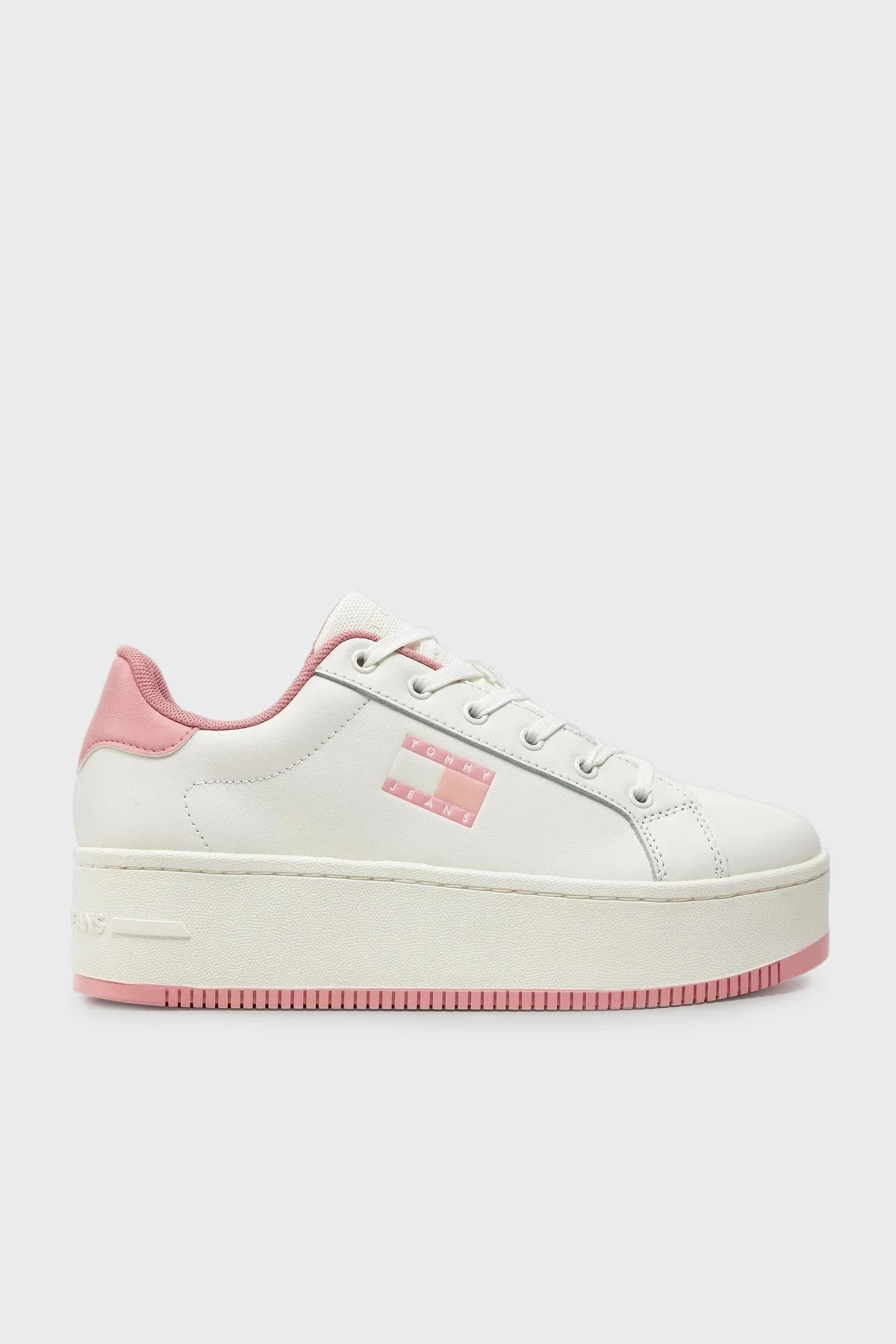 Tommy Jeans Platform Sneaker Bayan Ayakkabı EN0EN02518 TH0 BEYAZ-PEMBE - 1
