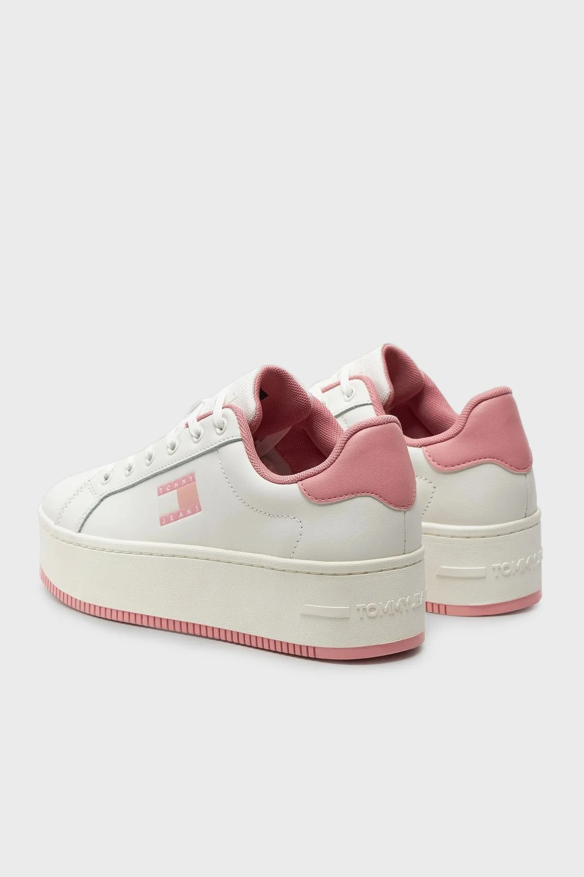 Tommy Jeans Platform Sneaker Bayan Ayakkabı EN0EN02518 TH0 BEYAZ-PEMBE - 3