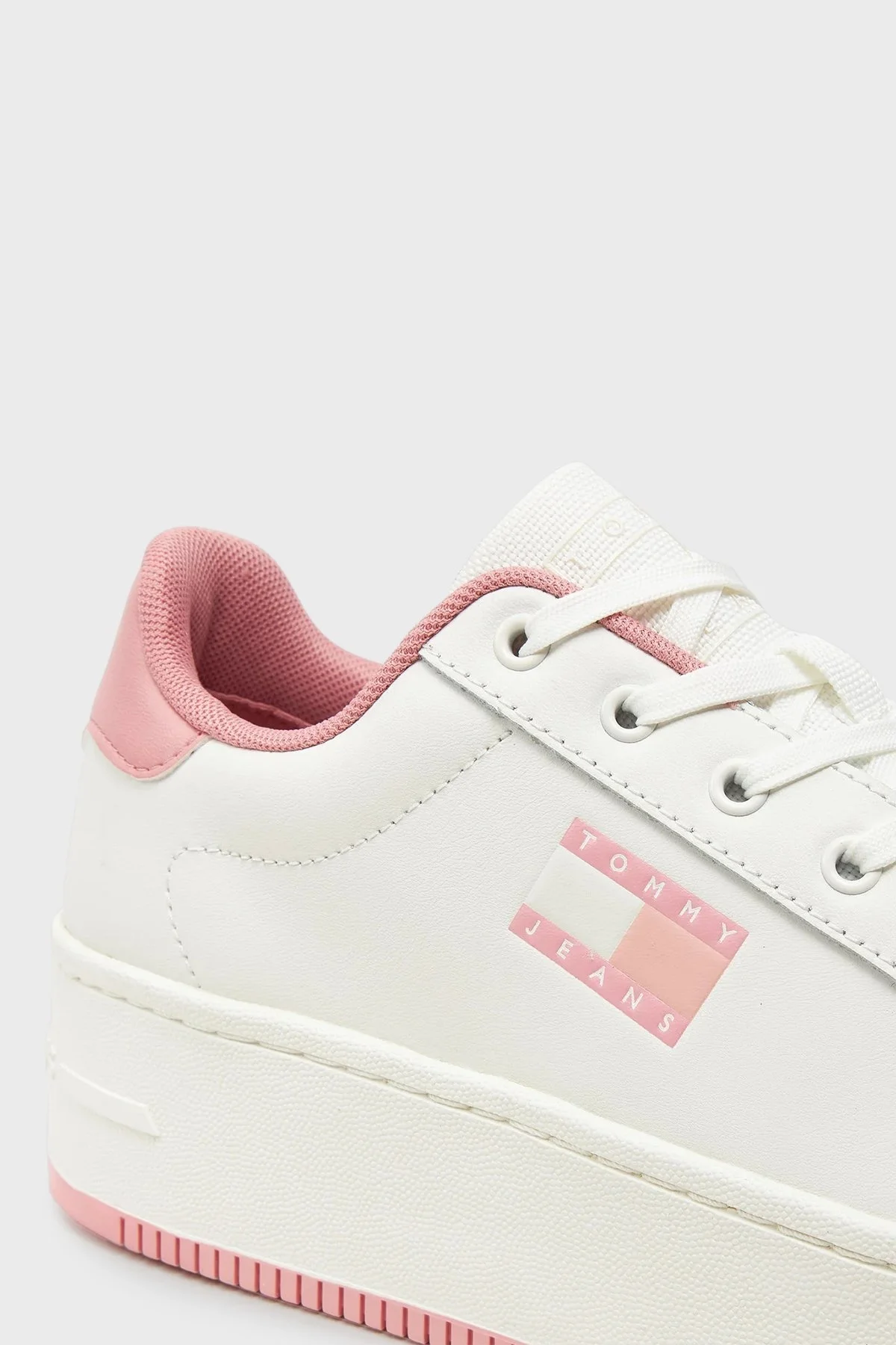 Tommy Jeans Platform Sneaker Bayan Ayakkabı EN0EN02518 TH0 BEYAZ-PEMBE - 6