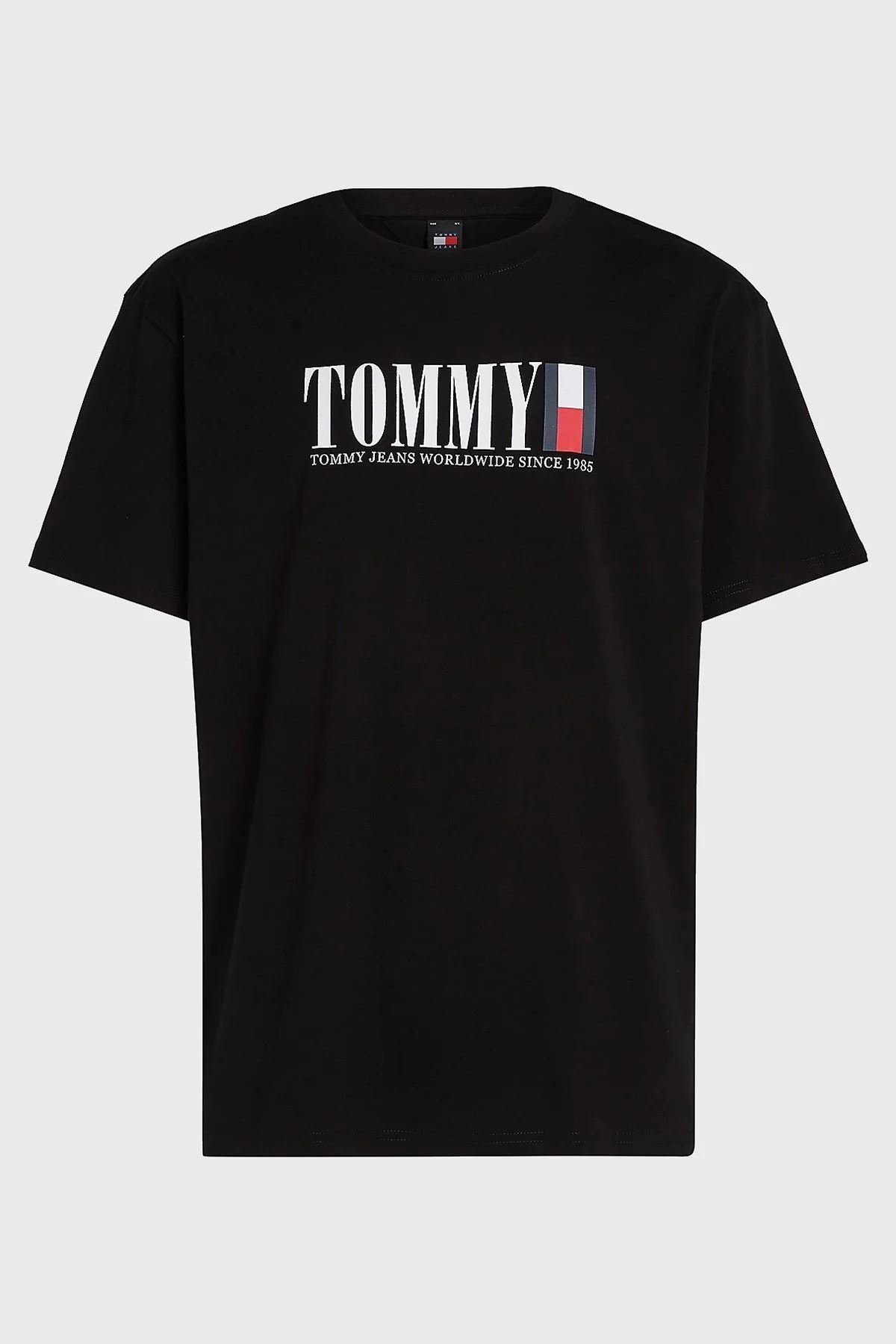 Tommy Jeans Regular Fit Bisiklet Yaka Erkek T Shirt DM0DM18533 BDS SİYAH - 5
