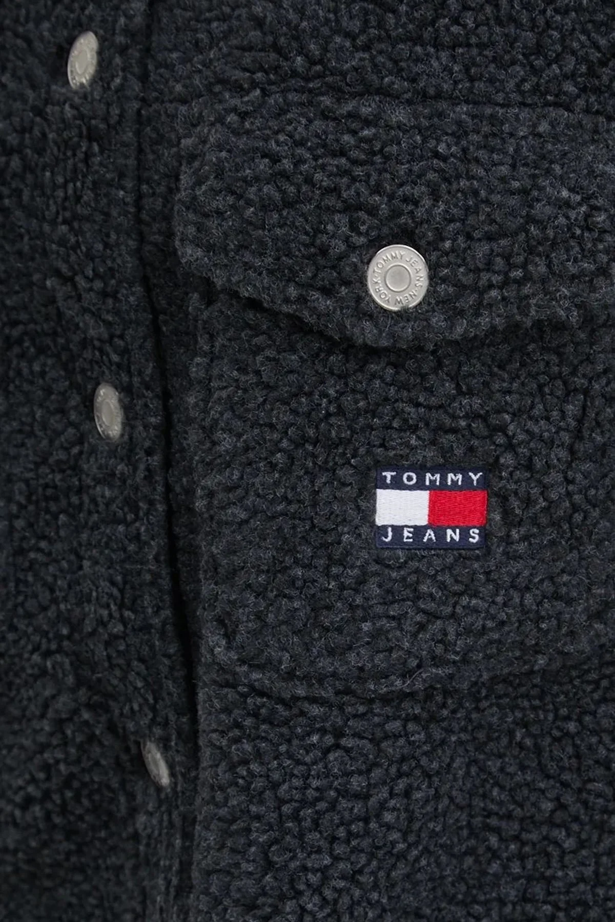 Tommy Jeans Regular Fit Ceket Yaka Teddy Bayan Gömlek Ceket DW0DW18869 BDS SİYAH - 14