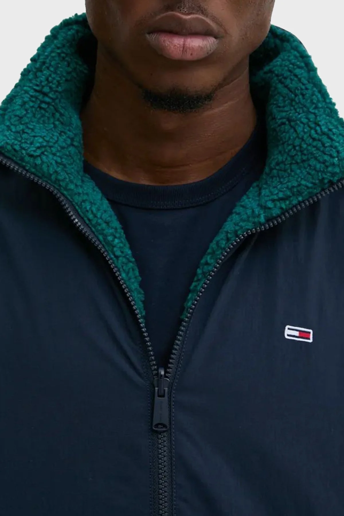 Tommy Jeans Regular Fit Çift Taraflı Teddy Polarlı Erkek Ceket DM0DM20462 CWG KOYU YEŞİL - 6