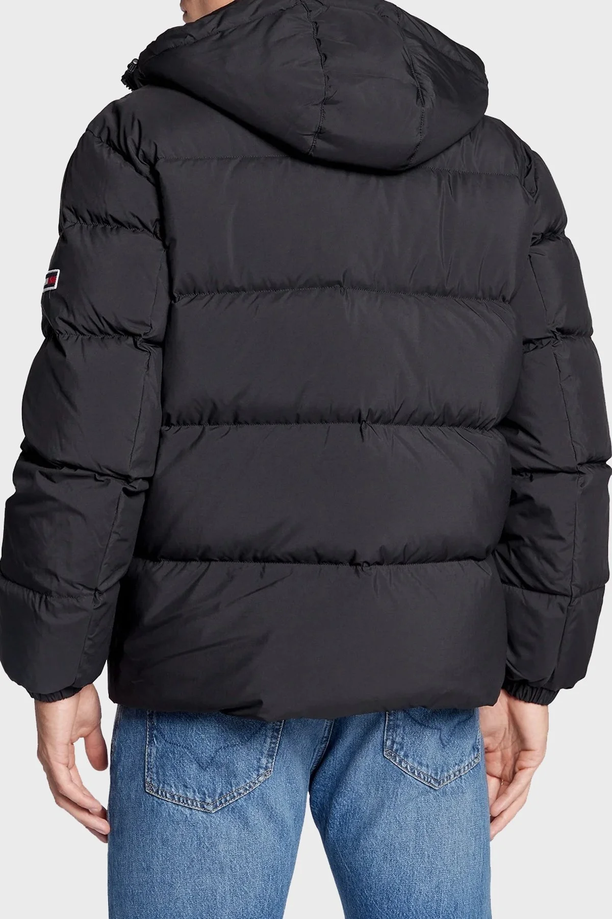 Tommy Jeans Regular Fit Çıkarılabilir Kapüşonlu Ördek Tüyü Dolgulu Şişme Erkek Mont DM0DM15447 BDS SİYAH - 3