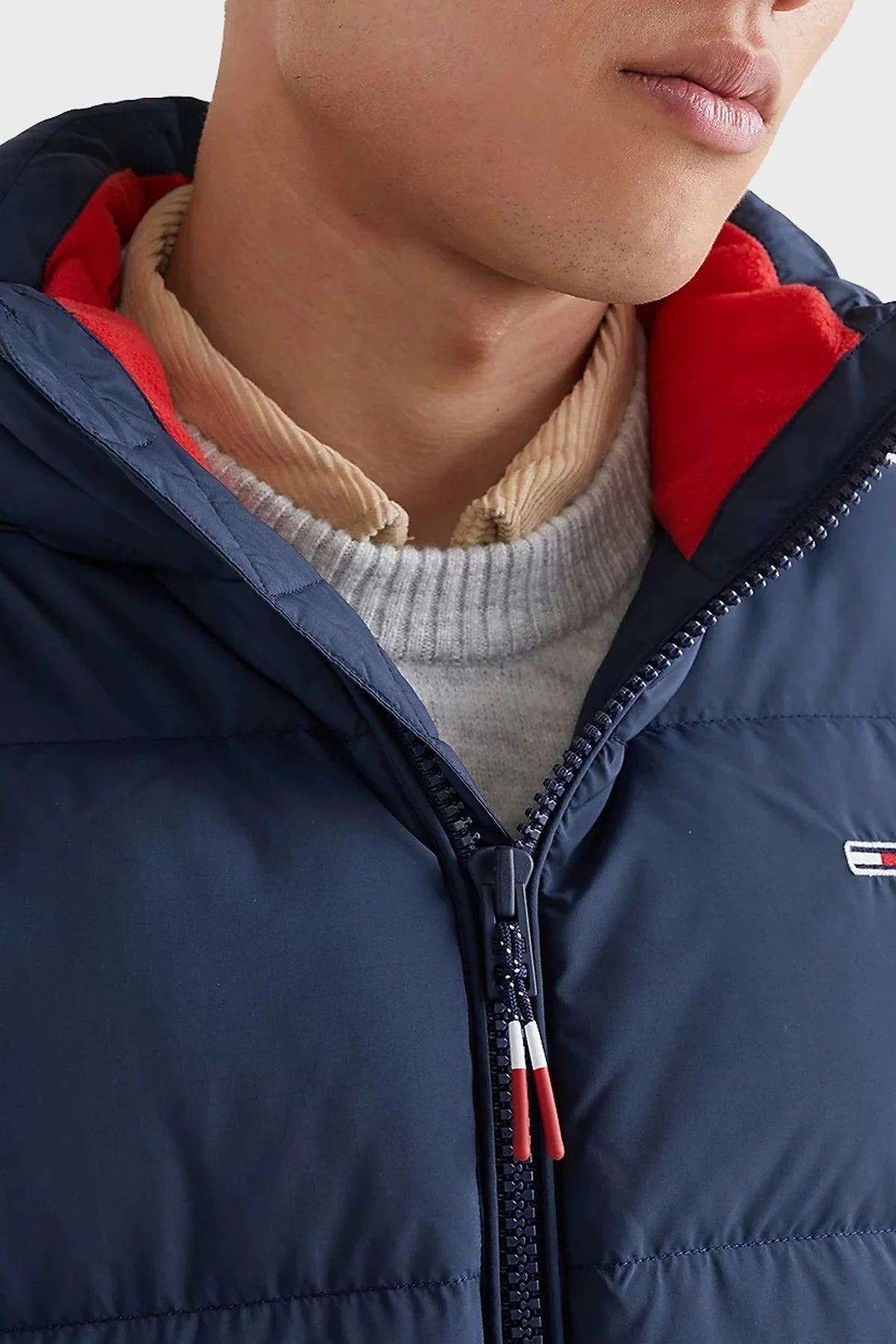 Tommy Jeans Regular Fit Çıkarılabilir Kapüşonlu Şişme Erkek Mont DM0DM15447 C87 LACİVERT - 5