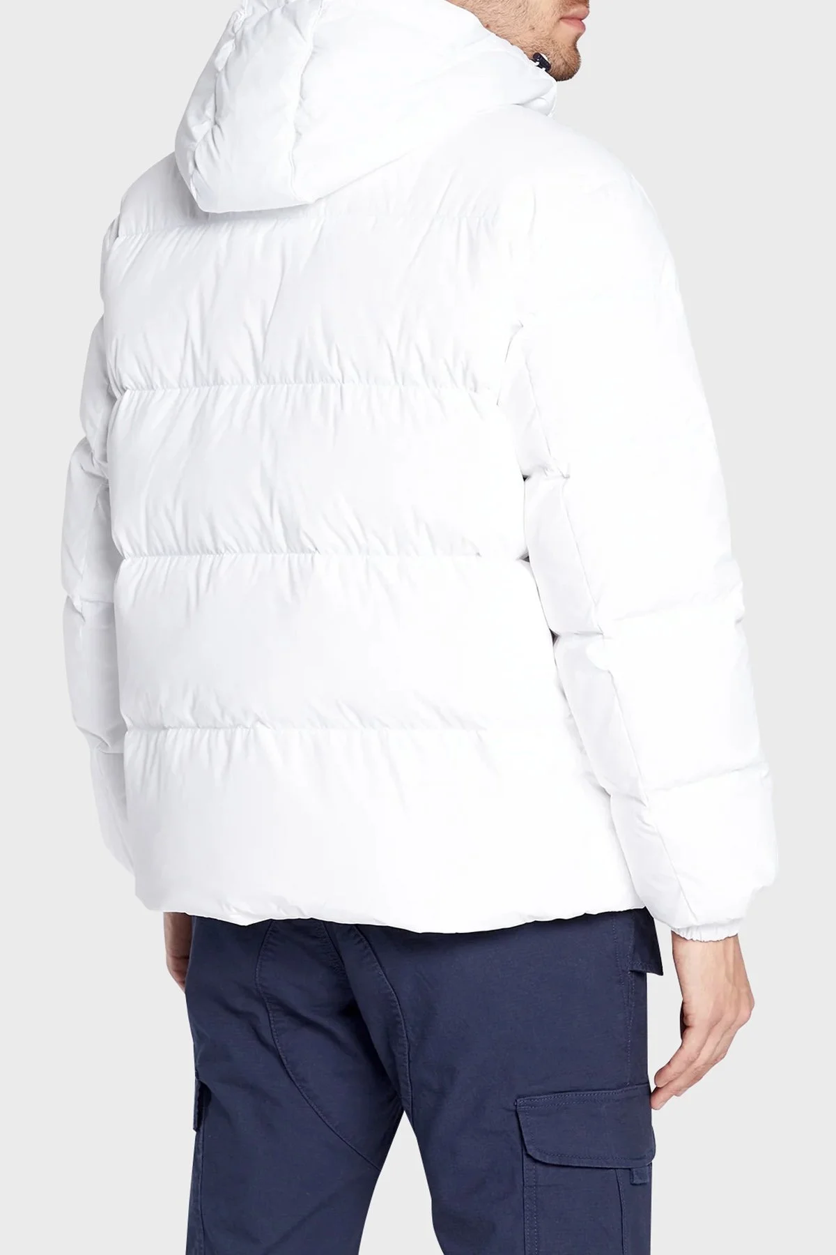 Tommy Jeans Regular Fit Çıkarılabilir Kapüşonlu Şişme Erkek Mont DM0DM15447 YBR BEYAZ - 3