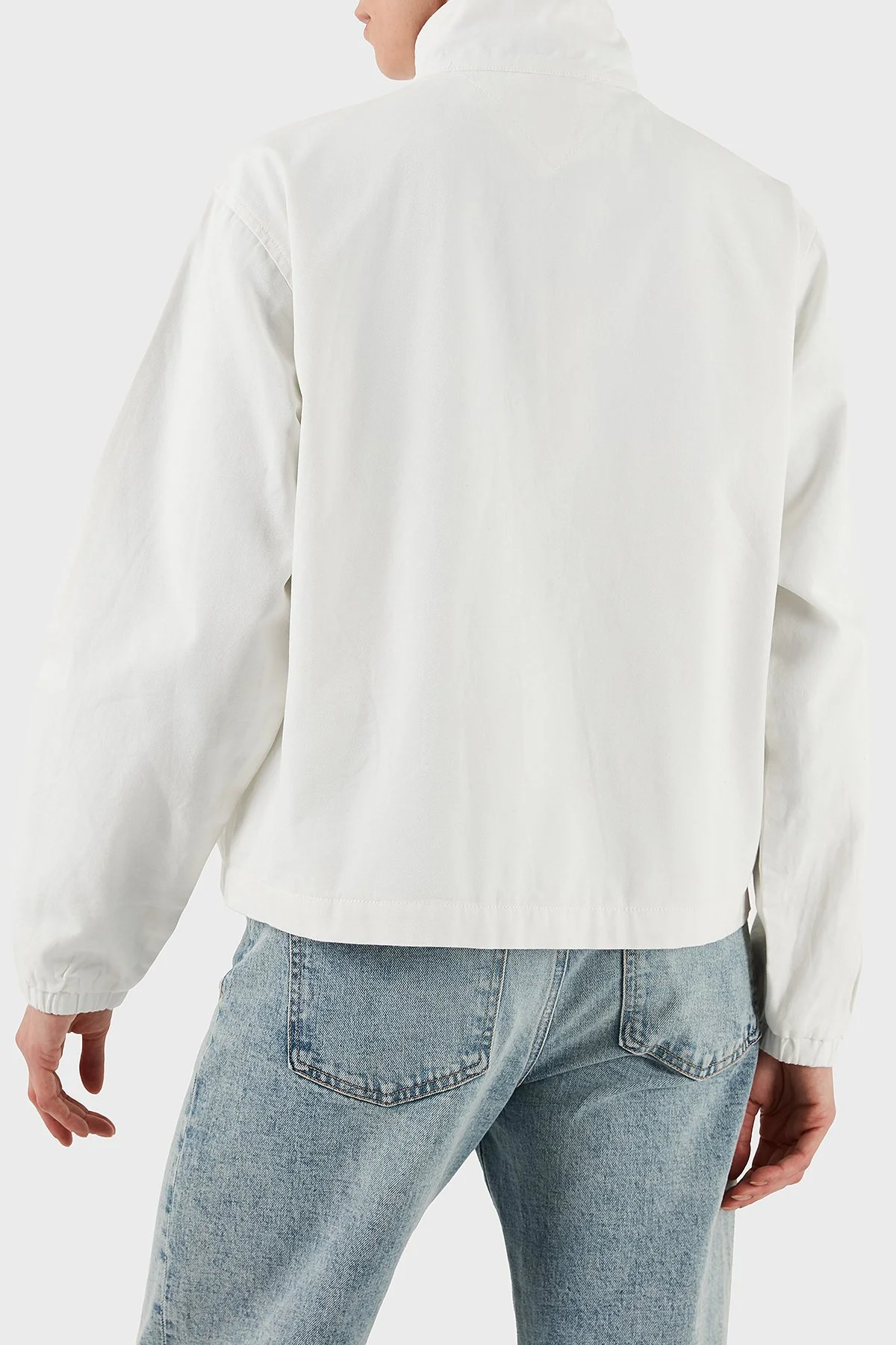 Tommy Jeans Regular Fit Dik Yaka Fermuarlı Bayan Ceket DW0DW20526 YBL BEYAZ - 3