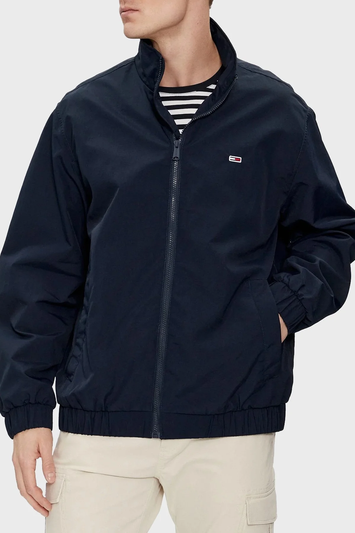 Tommy Jeans Regular Fit Dik Yaka İnce Erkek Mont DM0DM17982 C1G LACİVERT - 1