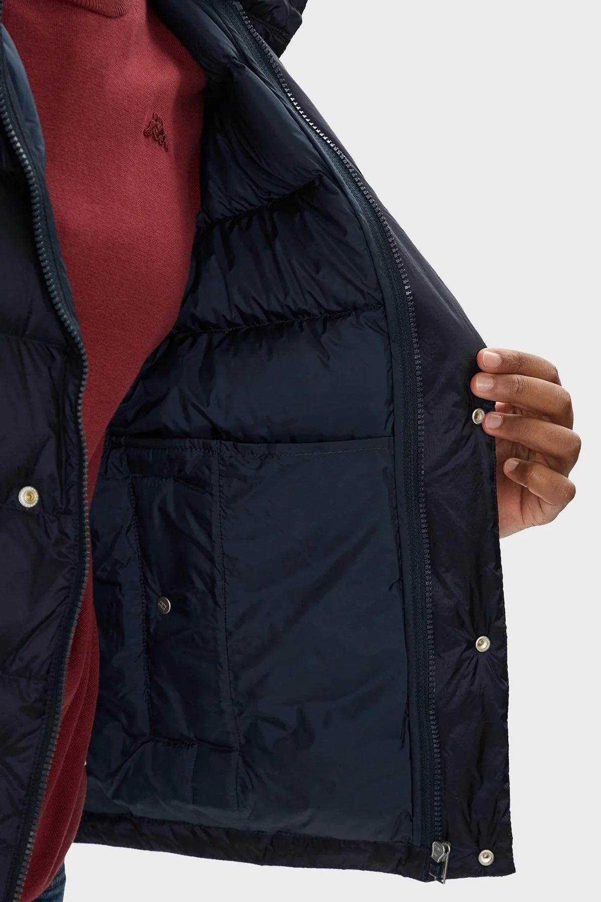 Tommy Jeans Regular Fit Dik Yaka Kapitoneli Logolu Erkek Mont DM0DM21937 C1G LACİVERT - 6