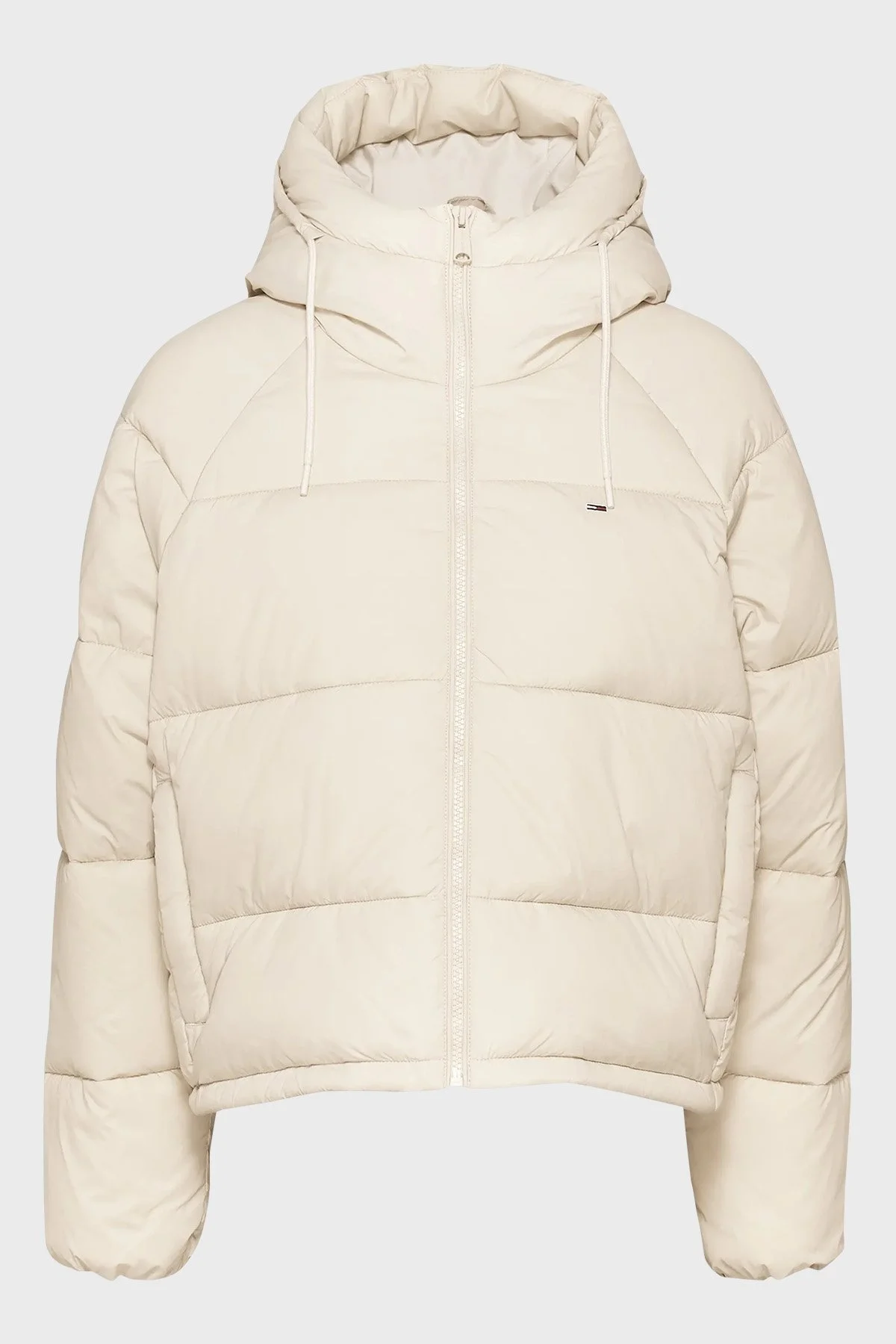 Tommy Jeans Regular Fit Kapüşonlu Dik Yaka Şişme Bayan Mont DW0DW18841 ACG BEJ - 5