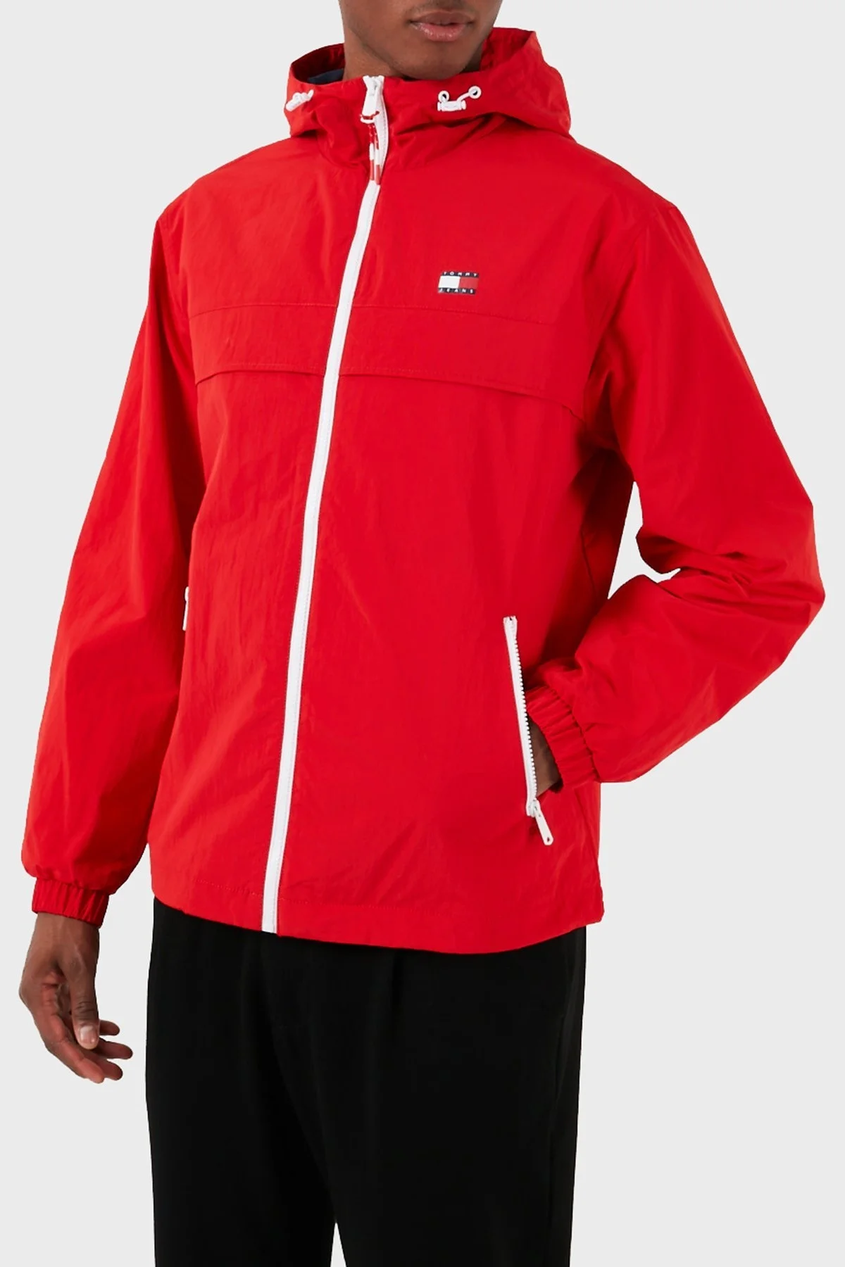 Tommy Jeans Regular Fit Kapüşonlu Erkek Mont DM0DM17983 XNL KIRMIZI - 1