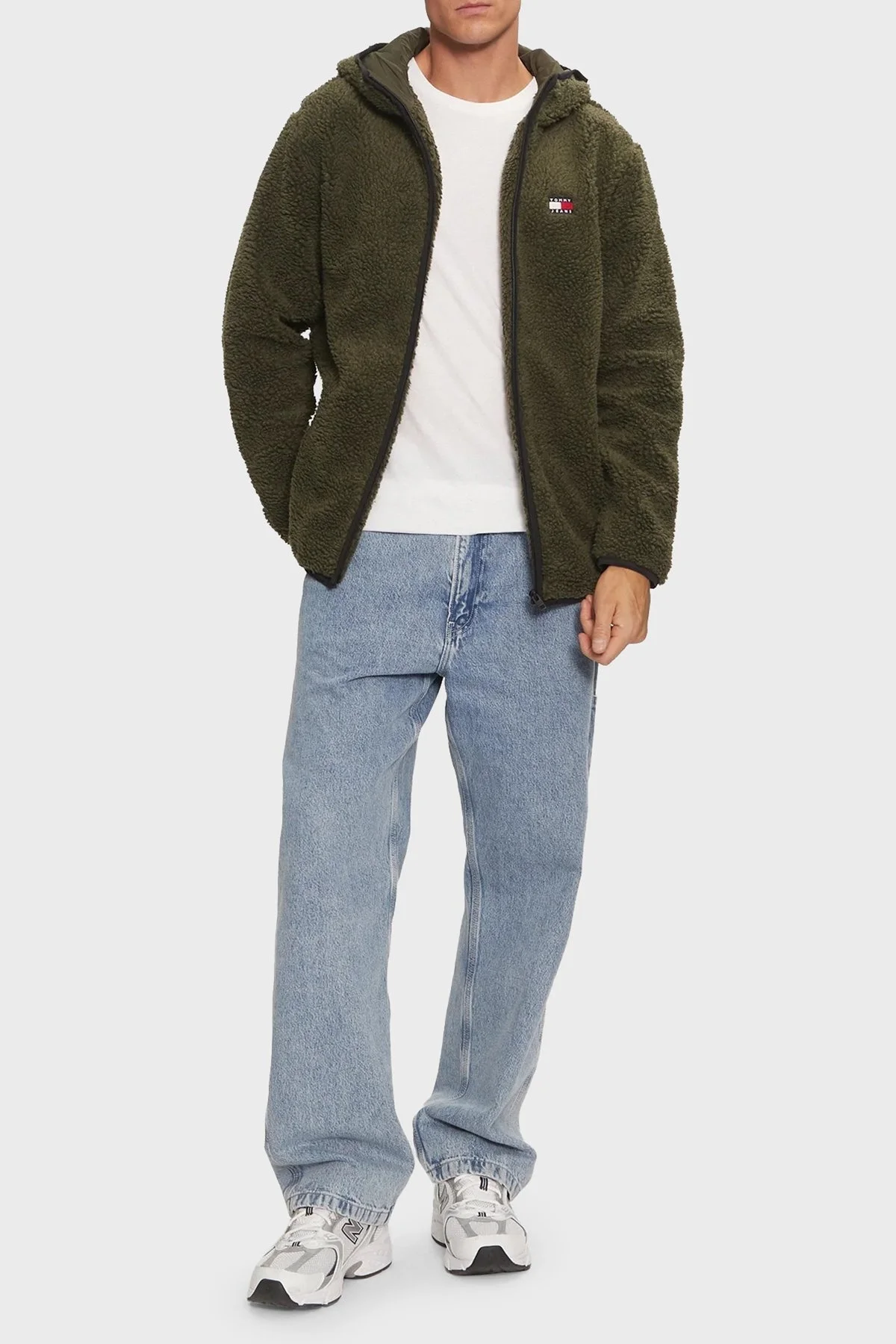 Tommy Jeans Regular Fit Kapüşonlu Fermuarlı Erkek Sweat DM0DM19224 M12 YEŞİL - 3