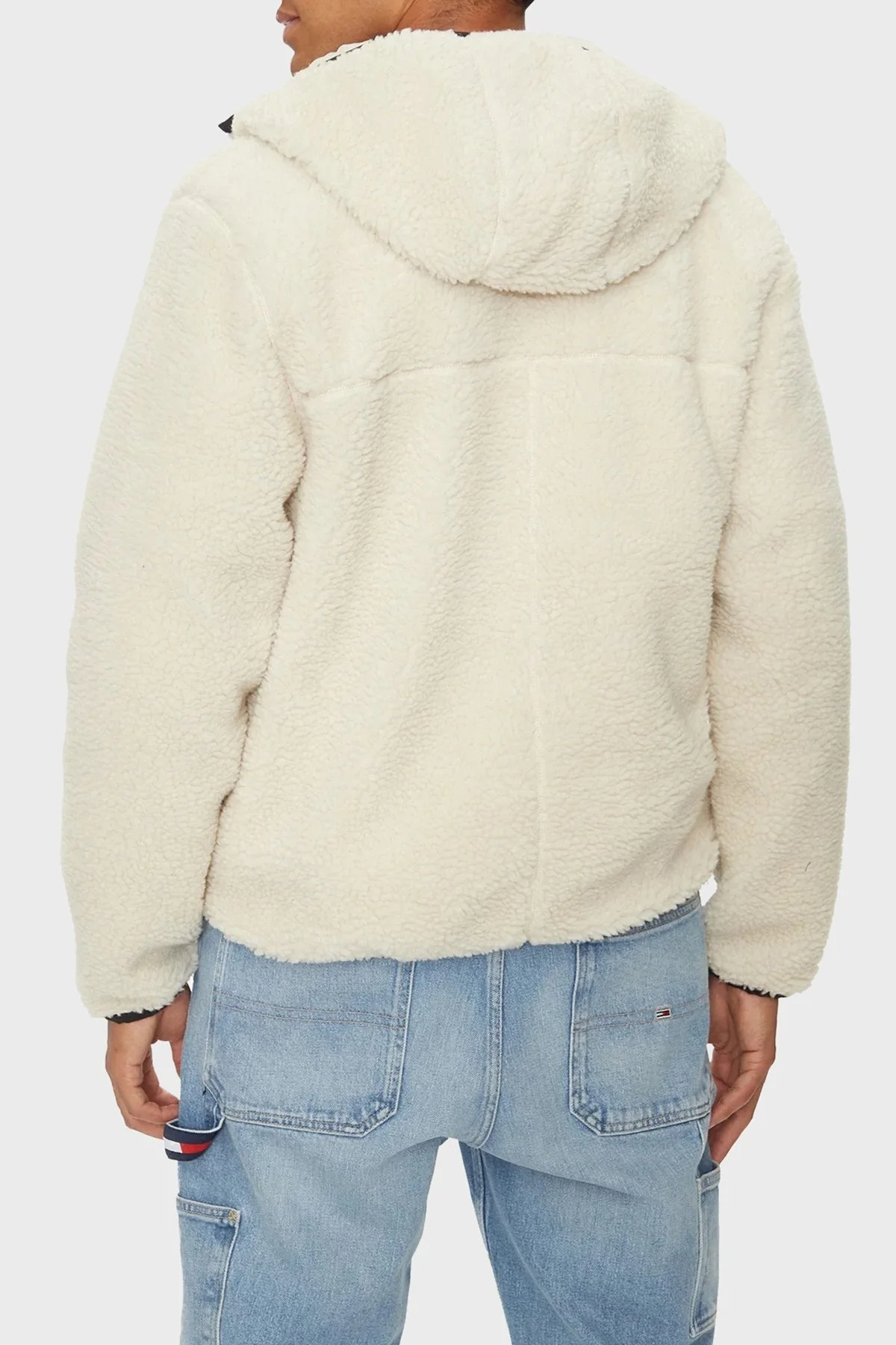 Tommy Jeans Regular Fit Kapüşonlu Fermuarlı Teddy Erkek Sweat DM0DM19224 ACG BEJ - 2