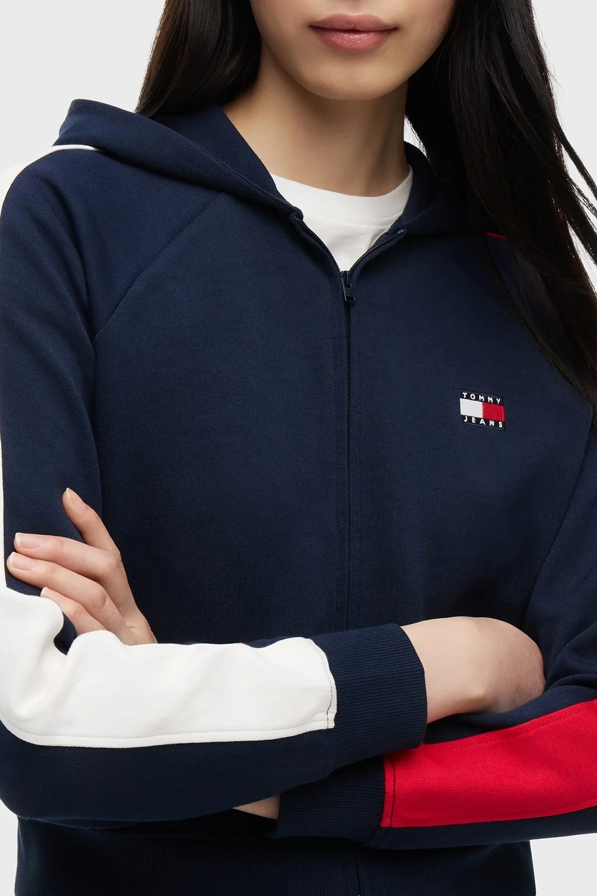 Tommy Jeans Regular Fit Kapüşonlu Kadın Sweat DW0DW23146 C1G Lacivert - 5