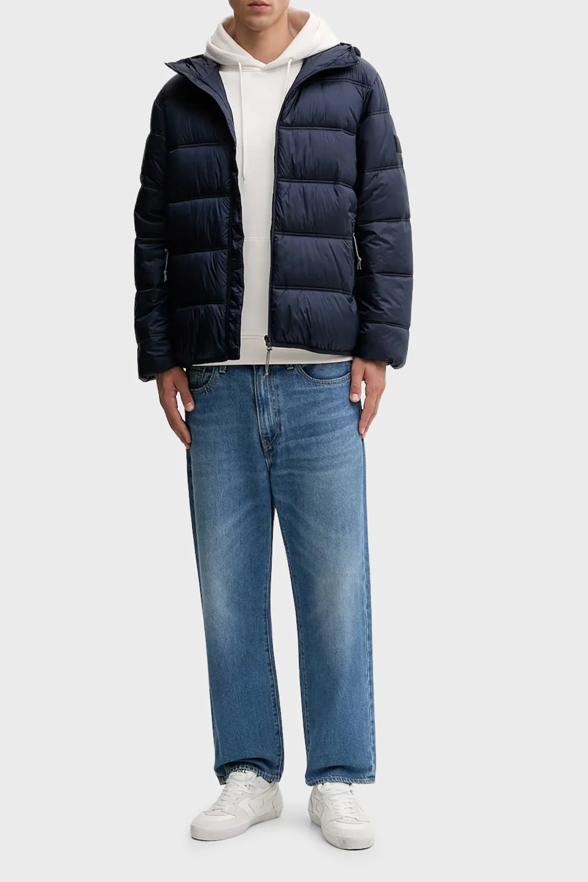 Tommy Jeans Regular Fit Kapüşonlu Kapitoneli Şişme Erkek Mont DM0DM22044 C1G LACİVERT - 2