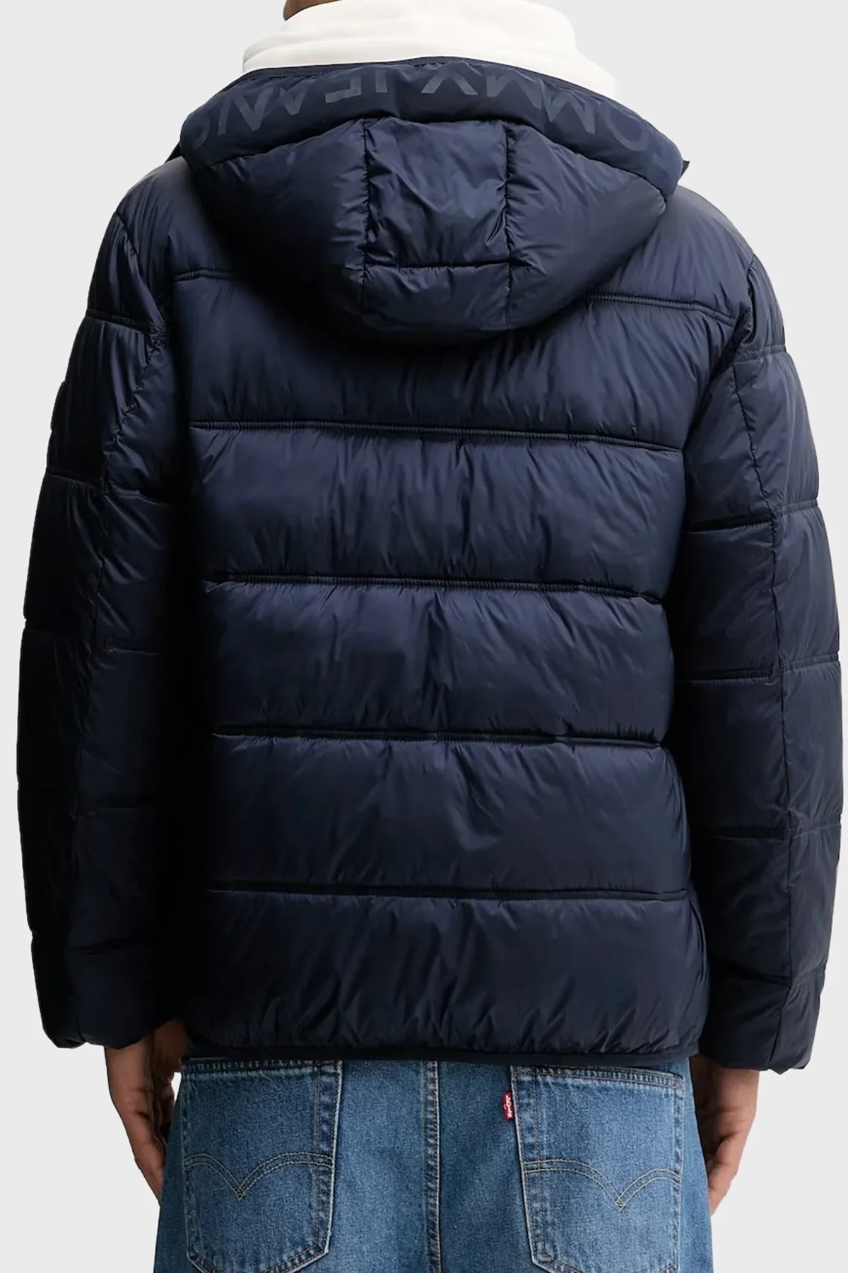 Tommy Jeans Regular Fit Kapüşonlu Kapitoneli Şişme Erkek Mont DM0DM22044 C1G LACİVERT - 3