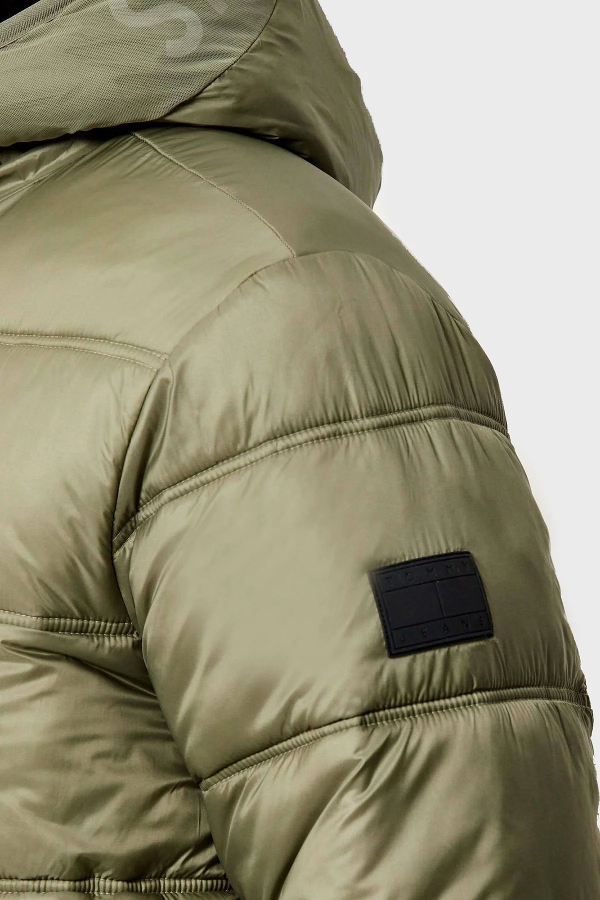 Tommy Jeans Regular Fit Kapüşonlu Kapitoneli Şişme Erkek Mont DM0DM22044 M1L YEŞİL - 5