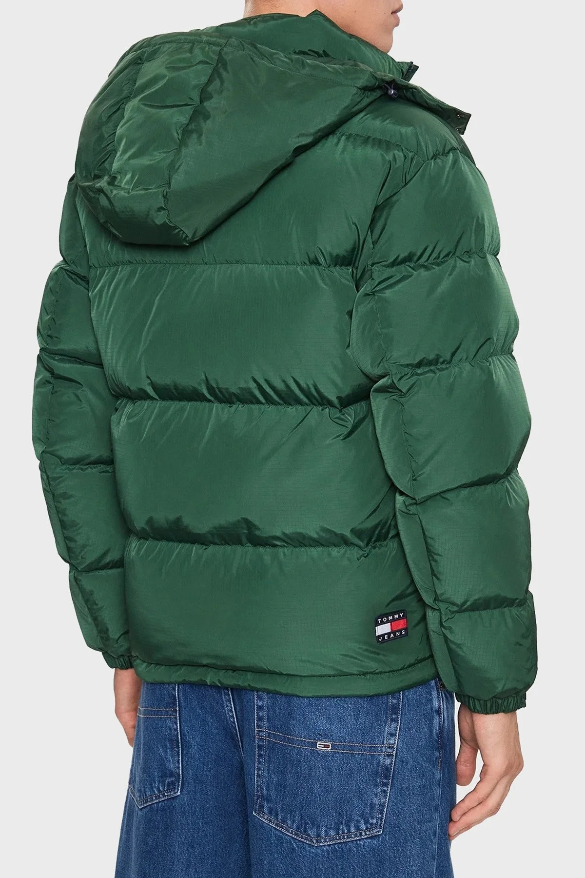 Tommy Jeans Regular Fit Kuş Tüyü Dik Yaka Şişme Erkek Mont DM0DM15445 L2M YEŞİL - 3
