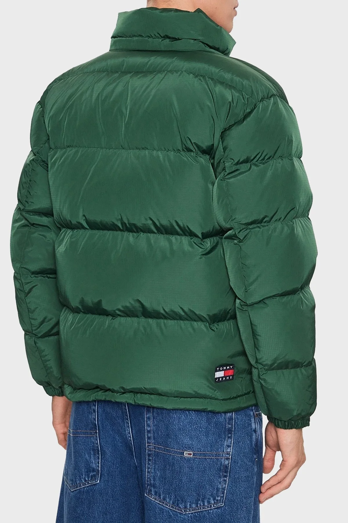 Tommy Jeans Regular Fit Kuş Tüyü Dik Yaka Şişme Erkek Mont DM0DM15445 L2M YEŞİL - 4