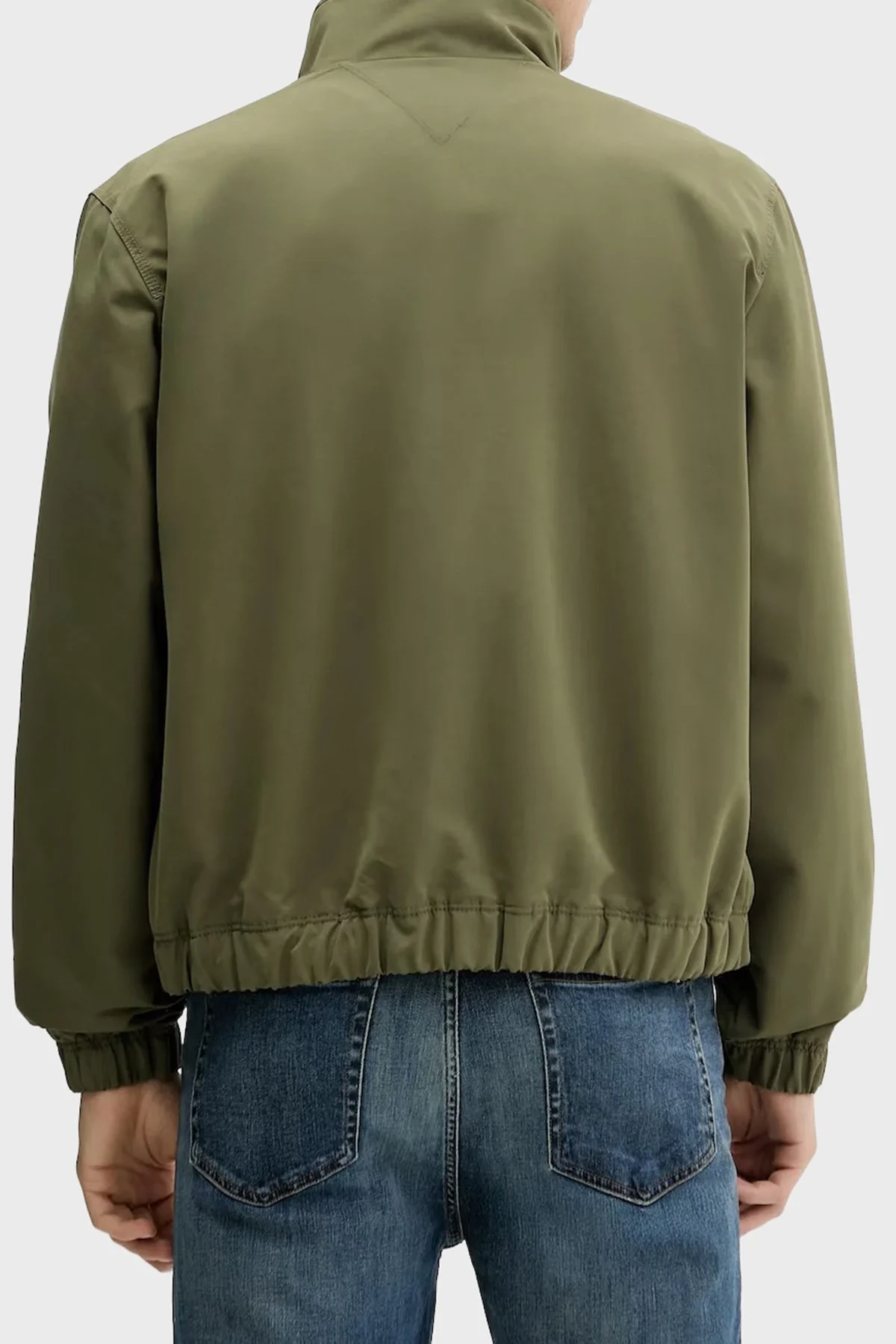 Tommy Jeans Regular Fit Logolu Dik Yaka Erkek Mont DM0DM22720 GY1 KOYU YEŞİL - 3