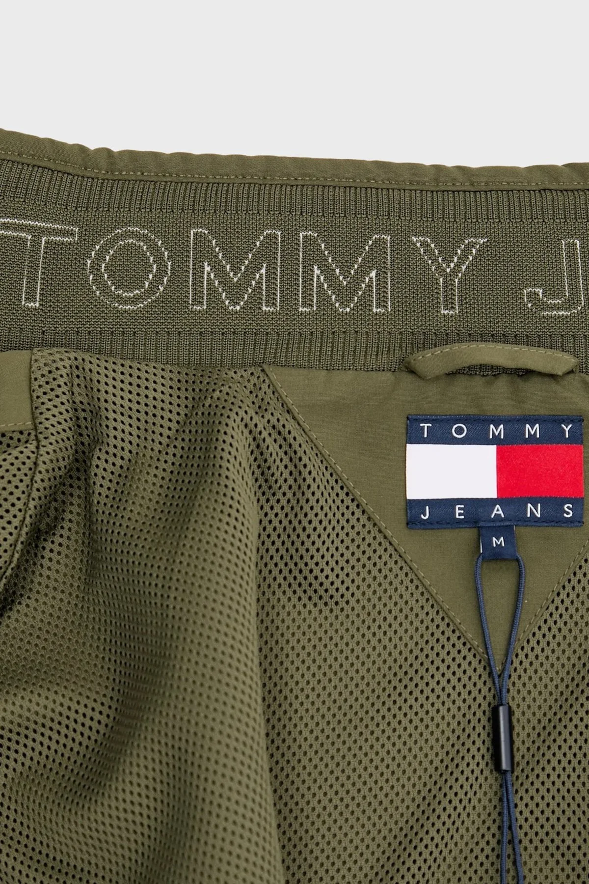 Tommy Jeans Regular Fit Logolu Dik Yaka Erkek Mont DM0DM22720 GY1 KOYU YEŞİL - 7