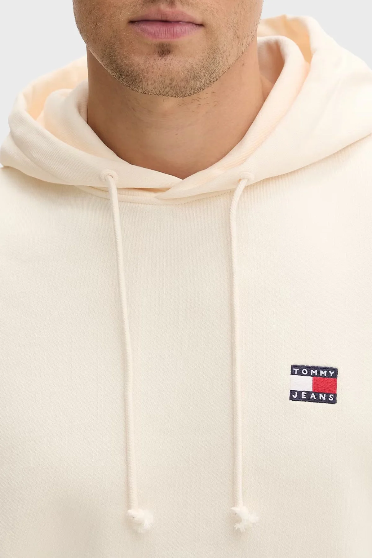 Tommy Jeans Regular Fit Pamuklu Kapüşonlu Erkek Sweat DM0DM21922 AEF Bej - 4