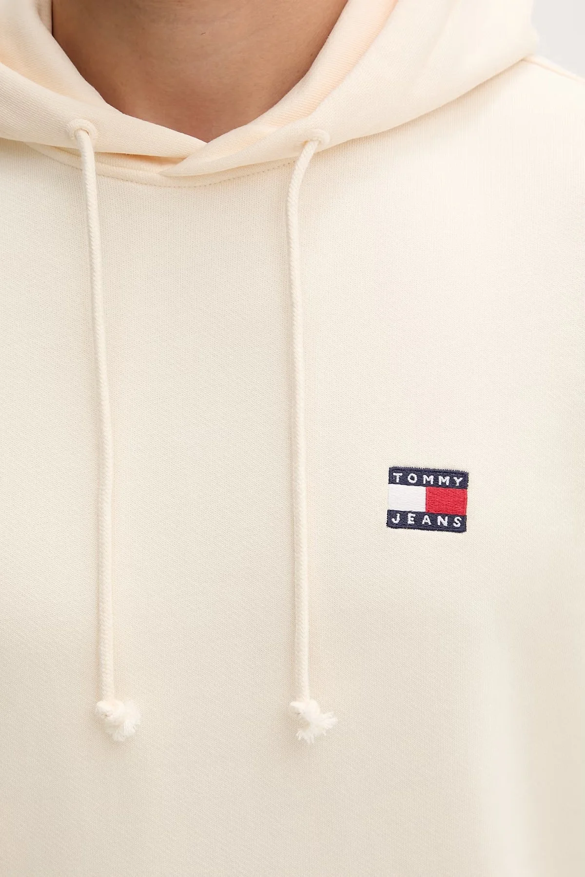 Tommy Jeans Regular Fit Pamuklu Kapüşonlu Erkek Sweat DM0DM21922 AEF Bej - 5