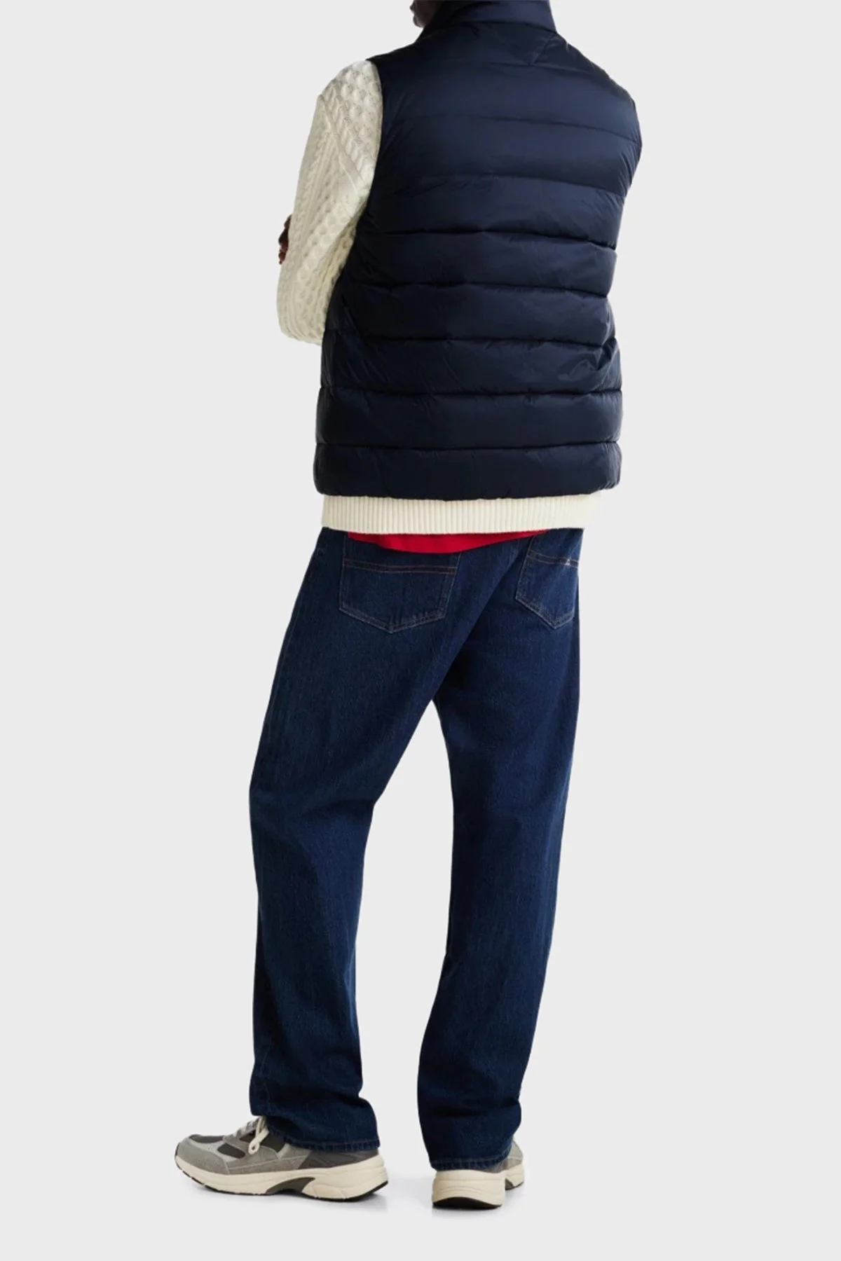 Tommy Jeans Regular Logolu Fit Kapitoneli Dik Yaka Erkek Yelek DM0DM20663 C1G LACİVERT - 3