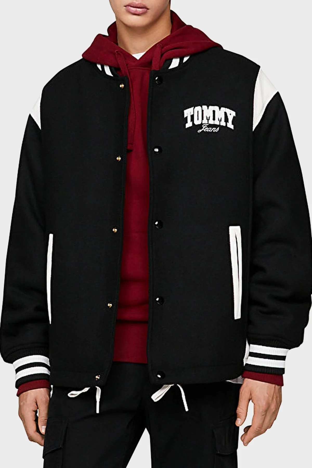 Tommy Jeans Relaxed Fit Bomber Erkek Ceket DM0DM17223 BDS SİYAH - 1