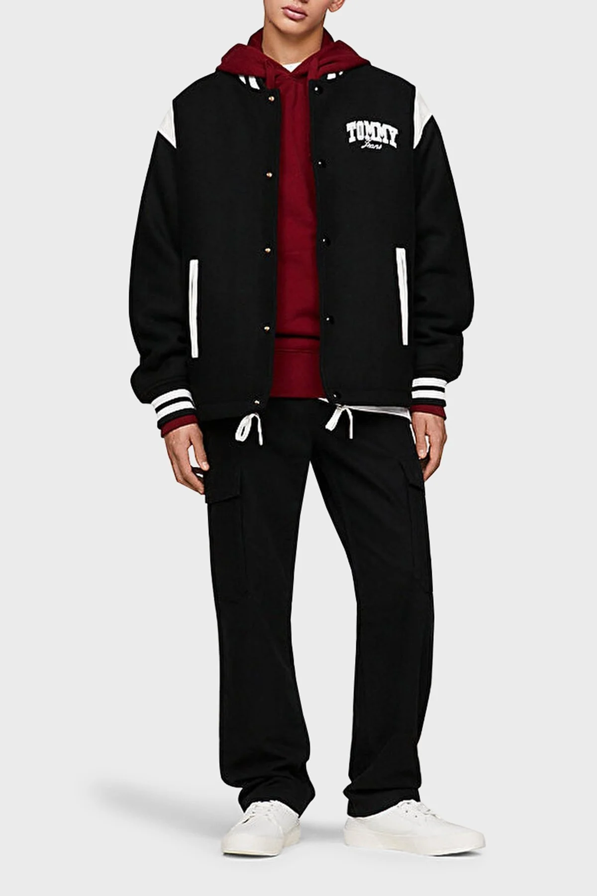 Tommy Jeans Relaxed Fit Bomber Erkek Ceket DM0DM17223 BDS SİYAH - 2