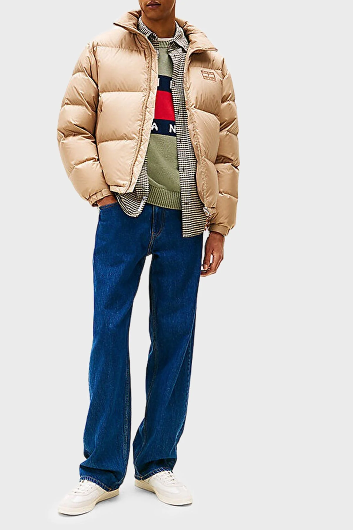 Tommy Jeans Relaxed Fit Çıkarılabilir Kapüşonlu Su İtici Şişme Erkek Mont DM0DM22036 AFE BEJ - 7