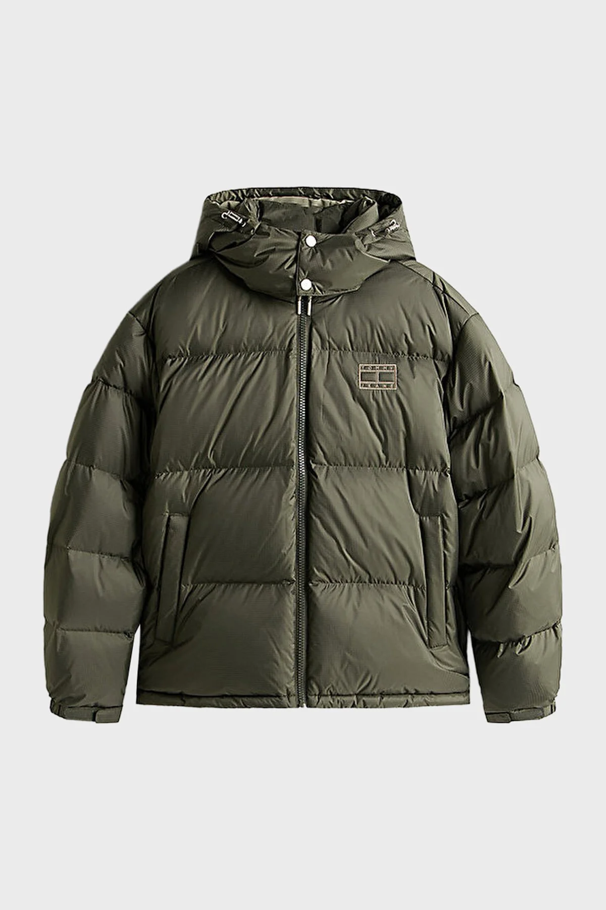 Tommy Jeans Relaxed Fit Çıkarılabilir Kapüşonlu Su İtici Şişme Erkek Mont DM0DM22036 MRH KOYU YEŞİL - 6