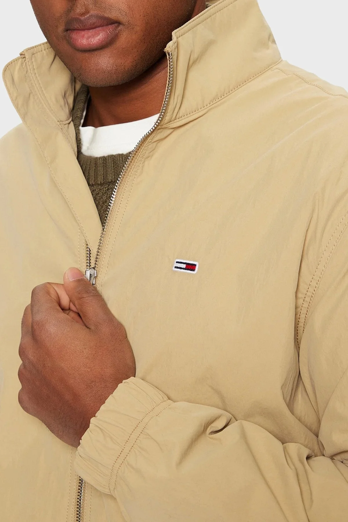 Tommy Jeans Relaxed Fit Dik Yaka Erkek Ceket DM0DM20655 ACT BEJ - 4