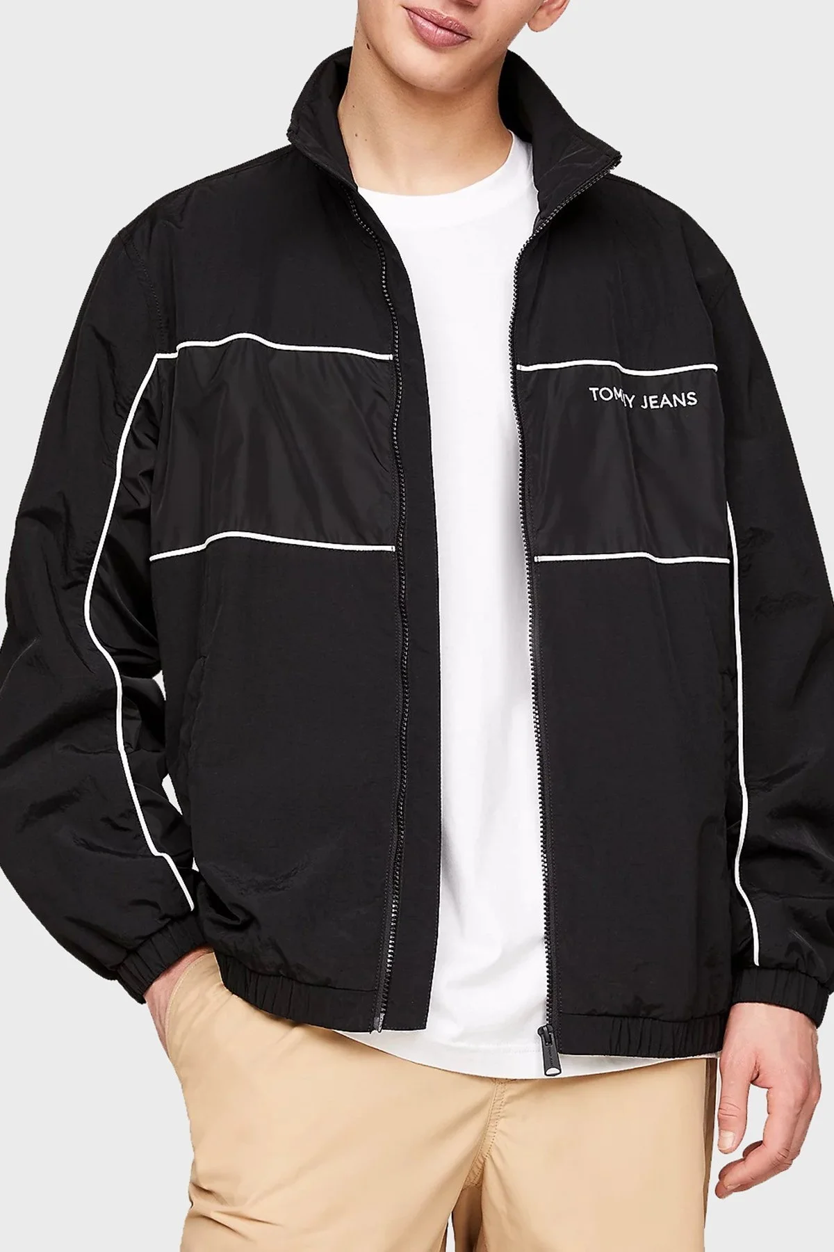 Tommy Jeans Relaxed Fit Dik Yaka Spor Erkek Ceket DM0DM18694 BDS SİYAH - 1