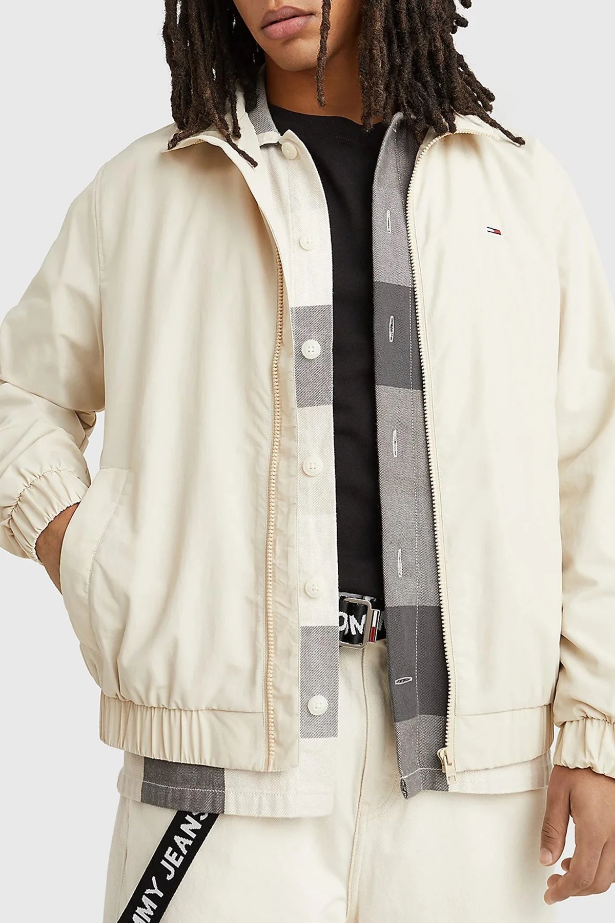 Tommy Jeans Relaxed Fit Fermuarlı Mevsimlik Erkek Mont DM0DM15916 ACI BEJ - 1