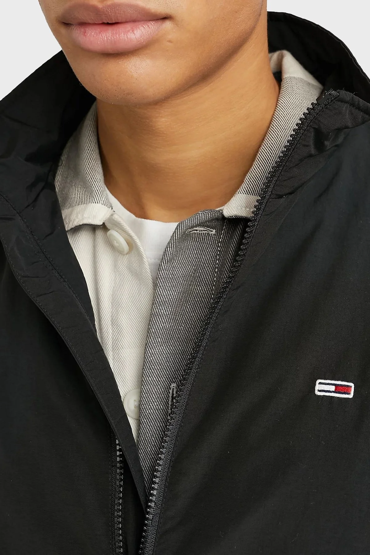 Tommy Jeans Relaxed Fit Fermuarlı Mevsimlik Erkek Mont DM0DM15916 BDS SİYAH - 3