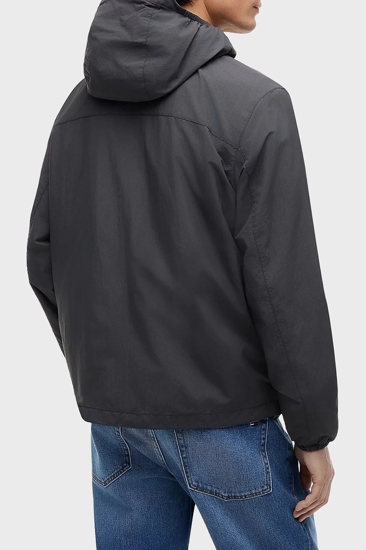 Tommy Jeans Relaxed Fit Kapüşonlu Su İtici Erkek Mont DM0DM23223 PT2 Koyu gri - 3
