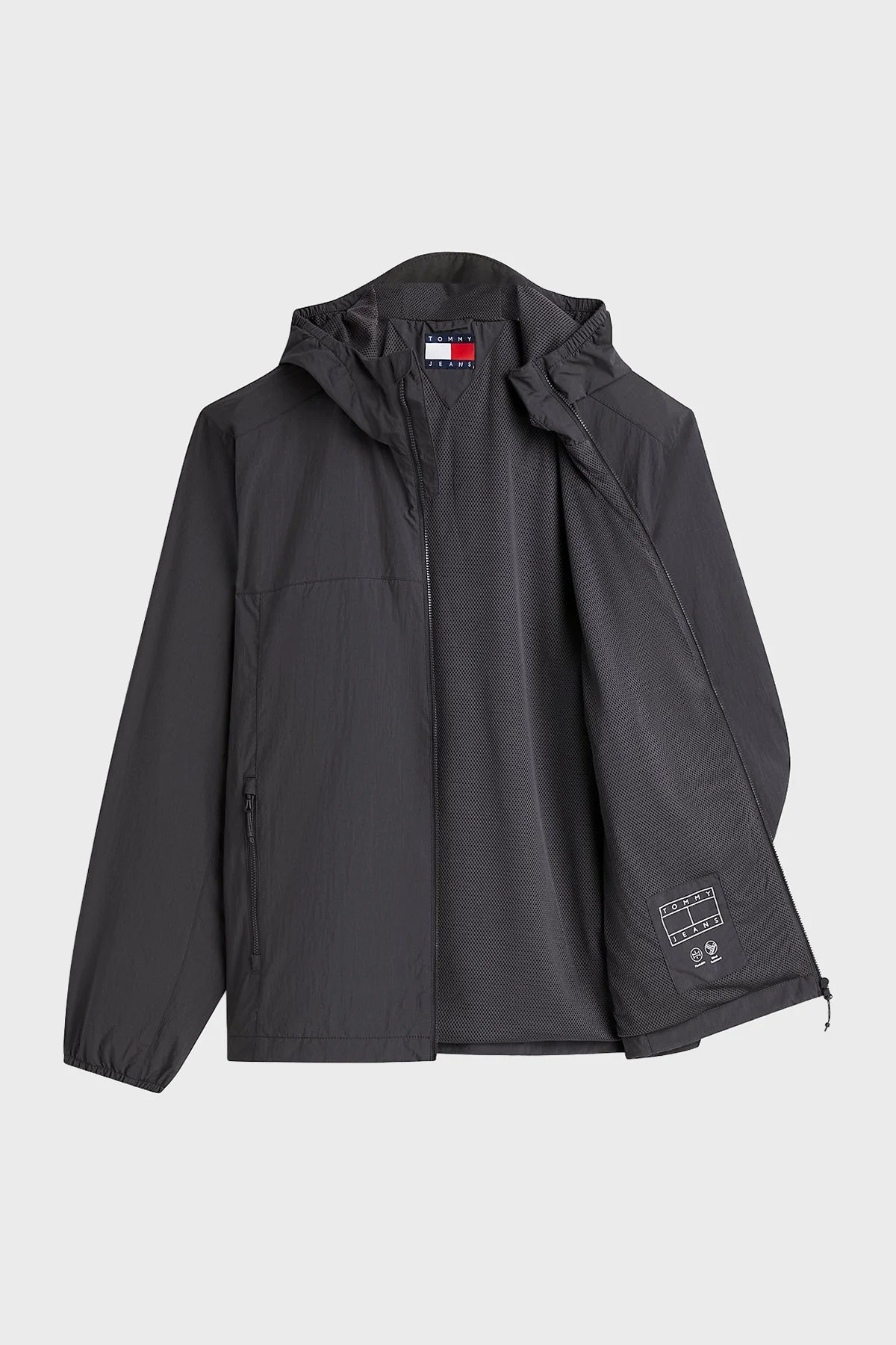 Tommy Jeans Relaxed Fit Kapüşonlu Su İtici Erkek Mont DM0DM23223 PT2 Koyu gri - 6