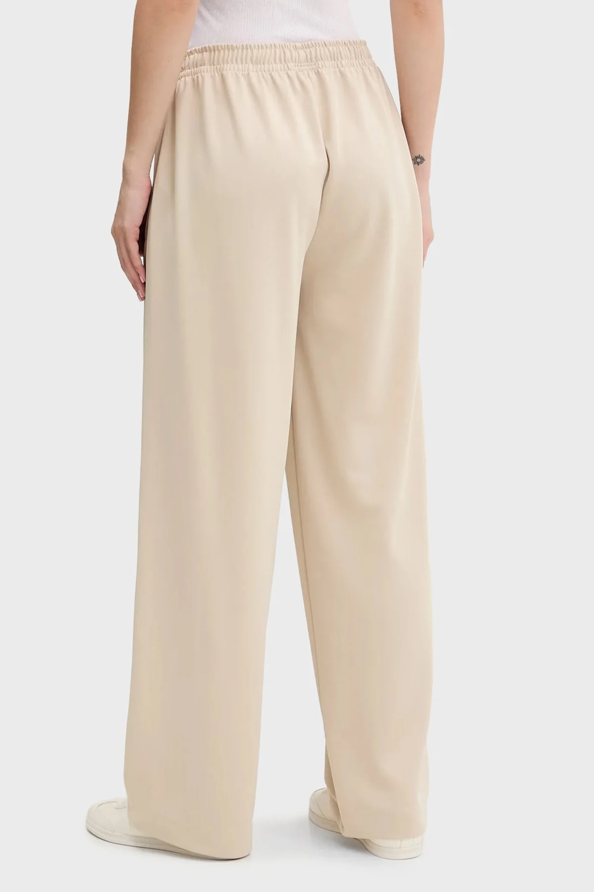 Tommy Jeans Relaxed Fit Logolu Yüksek Bel Bayan Pantolon DW0DW22633 ABY BEJ - 3