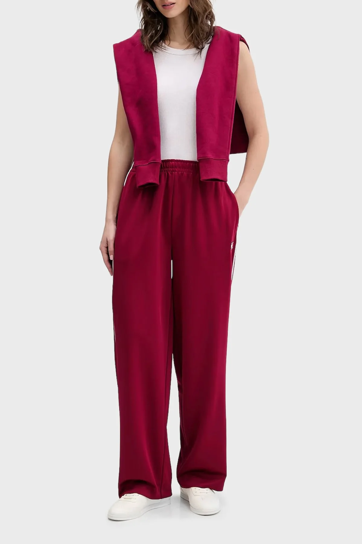 Tommy Jeans Relaxed Fit Logolu Yüksek Bel Bayan Pantolon DW0DW22633 VLC VİŞNE - 2