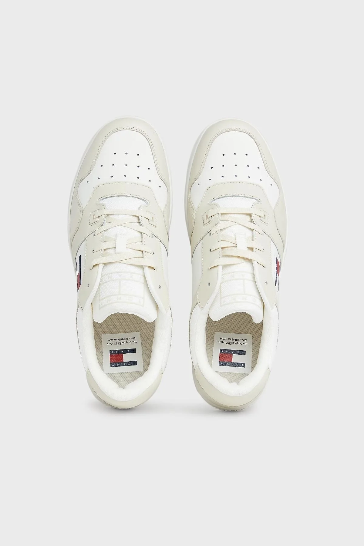 Tommy Jeans Retro Deri Sneaker Erkek Ayakkabı EM0EM01395 ACG BEJ - 4