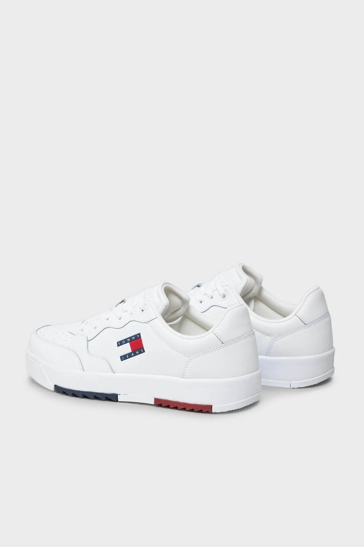 Tommy Jeans Retro Deri Sneaker Erkek Ayakkabı EM0EM01397 YBS BEYAZ - 2