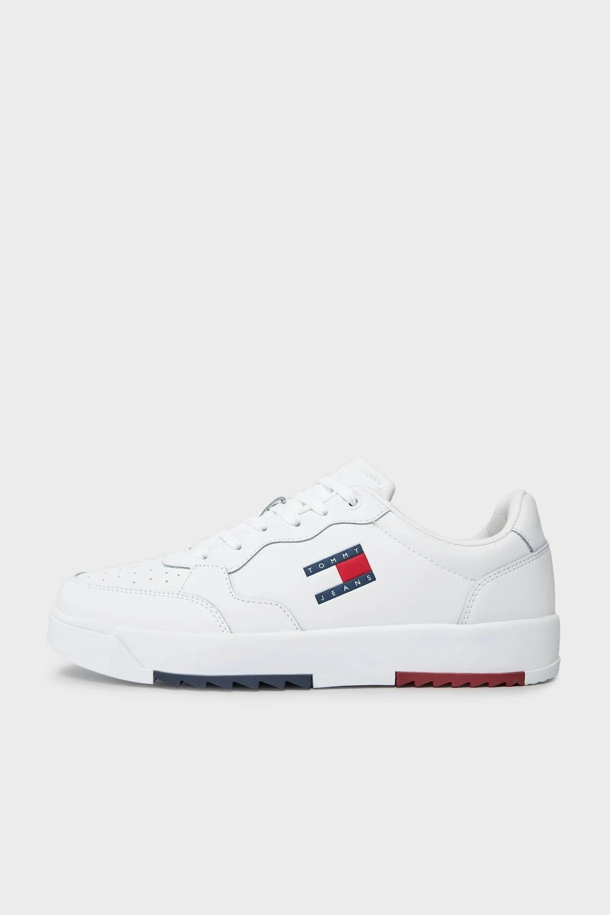 Tommy Jeans Retro Deri Sneaker Erkek Ayakkabı EM0EM01397 YBS BEYAZ - 5