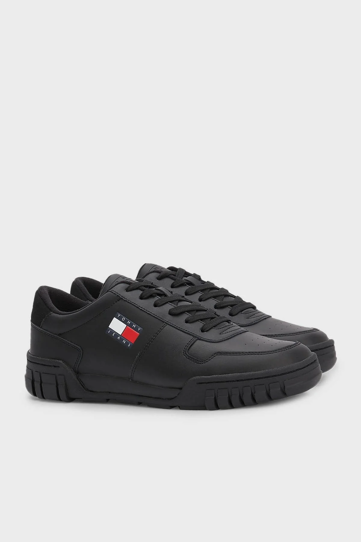 Tommy Jeans Retro Deri Spor Erkek Ayakkabı EM0EM01068 BDS SİYAH - 2