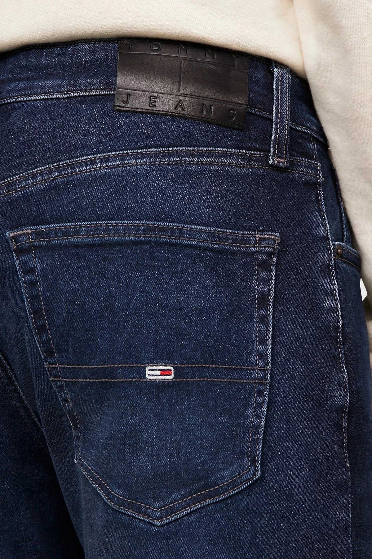 Tommy Jeans Scanton Pamuklu Slim Fit Jeans Erkek Kot Pantolon DM0DM18136 1BK LACİVERT - 4