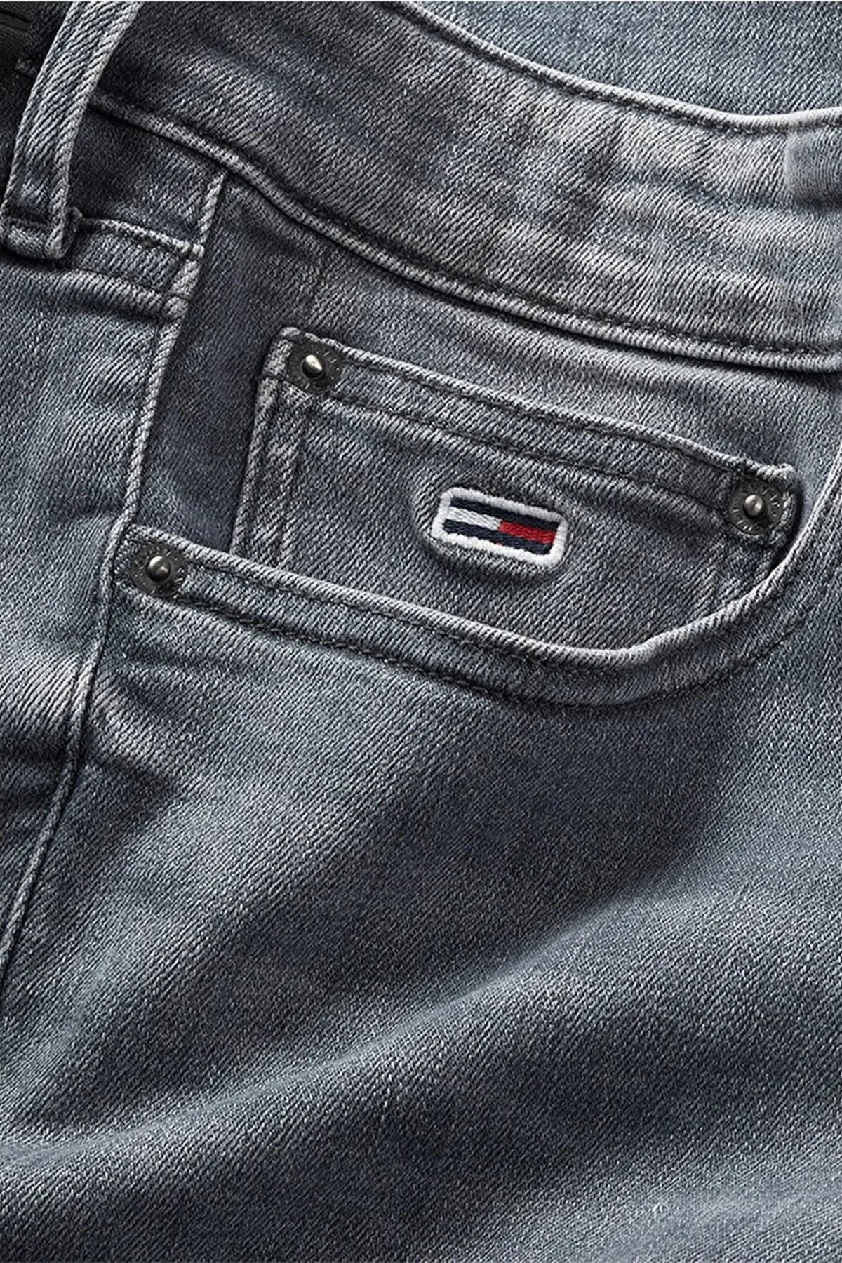 Tommy Jeans Scanton Pamuklu Slim Fit Jeans Erkek Kot Pantolon DM0DM18733 1BZ ANTRASİT - 6